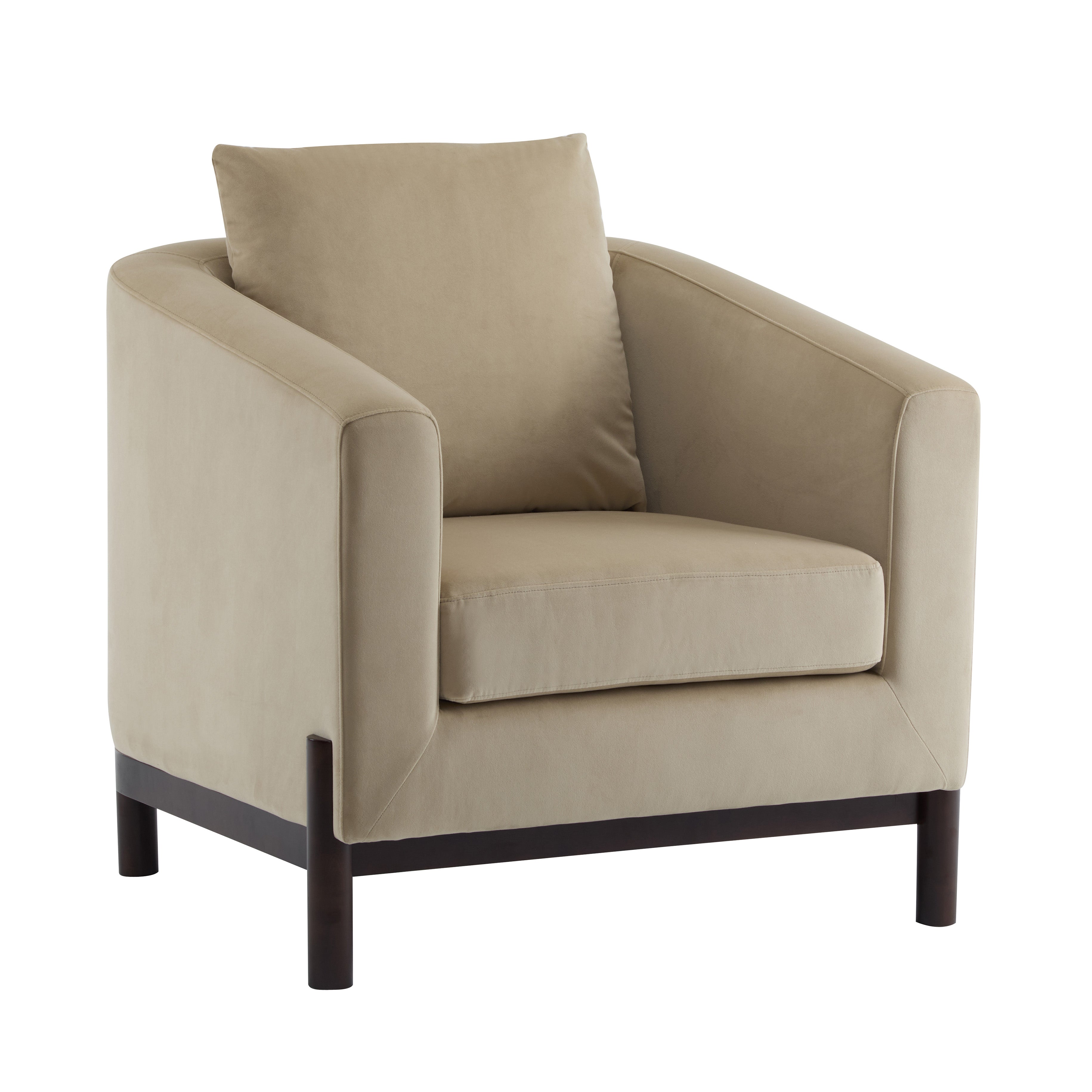 Faux Leather Barrel Club Accent Chair