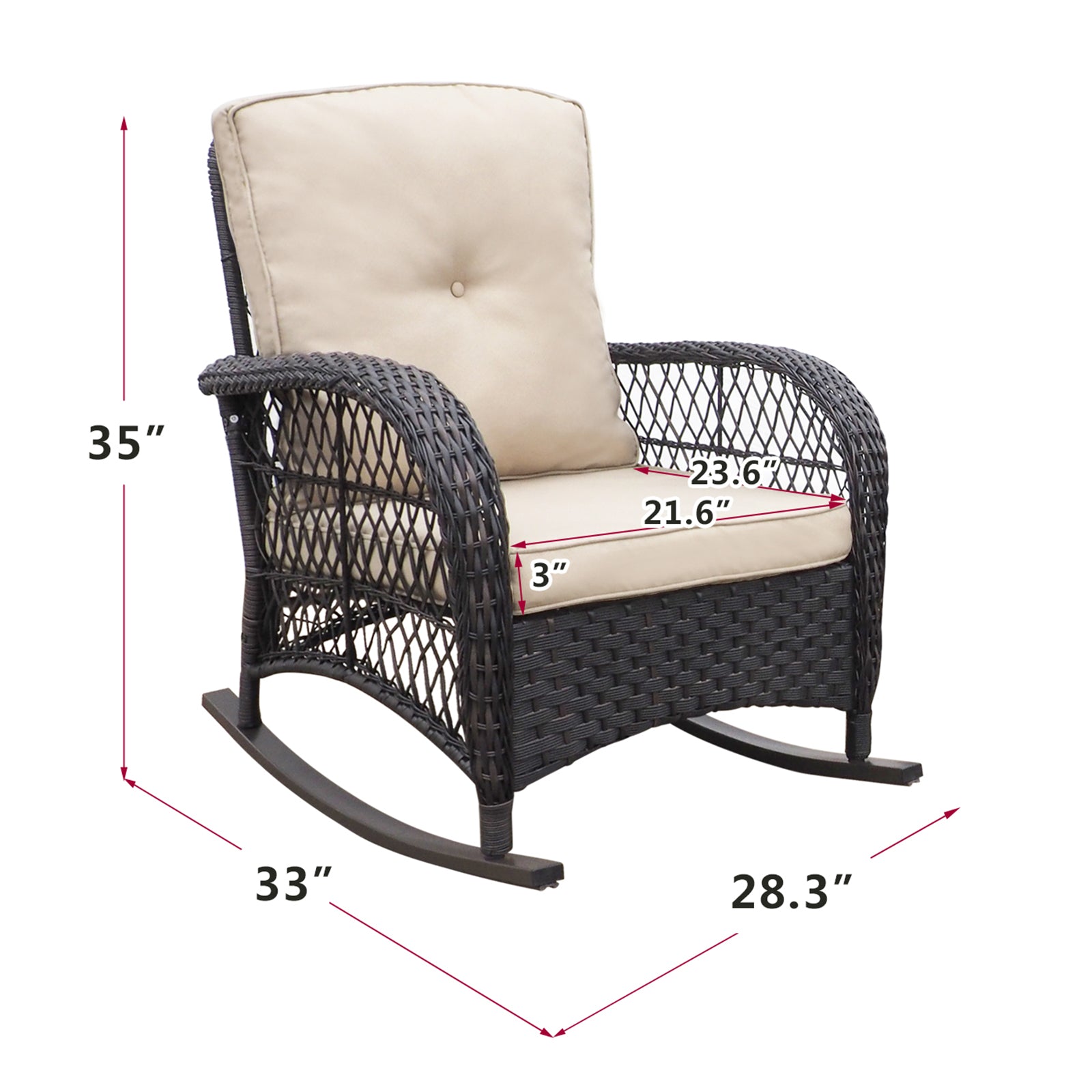 Outdoor Rattan Rocker Chair
