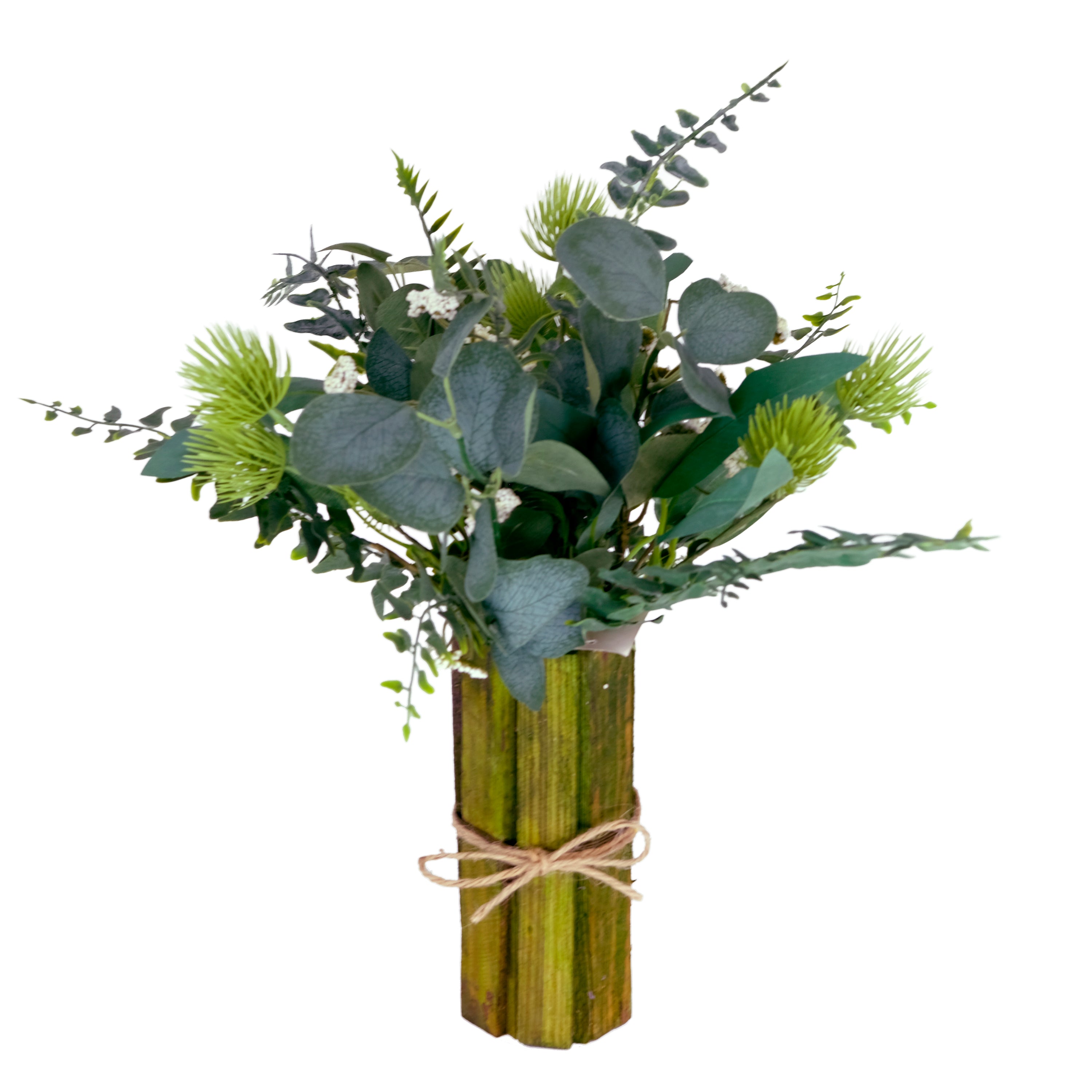 16" Artificial Green Spring Flower Bouquet
