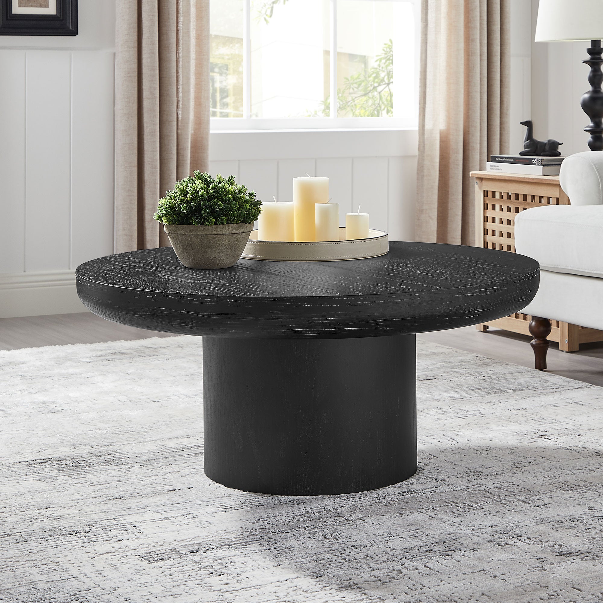 Round Pedestal Coffee Table