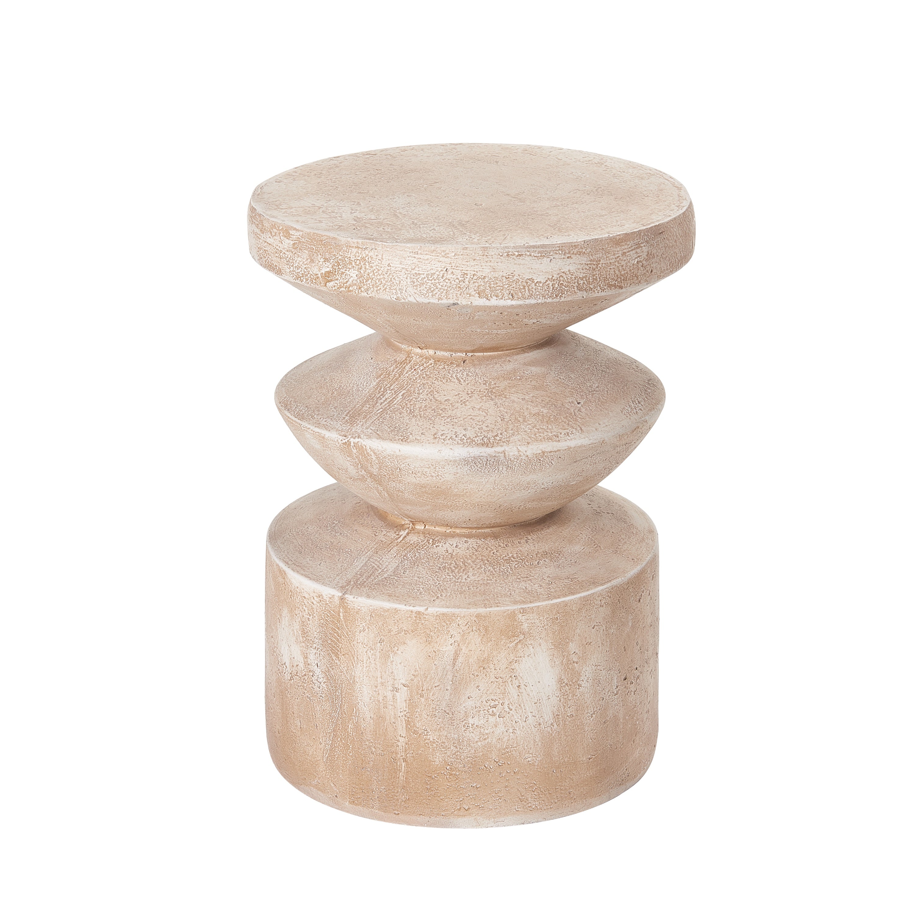 Indoor/Outdoor Handmade Side Table with Stone Look