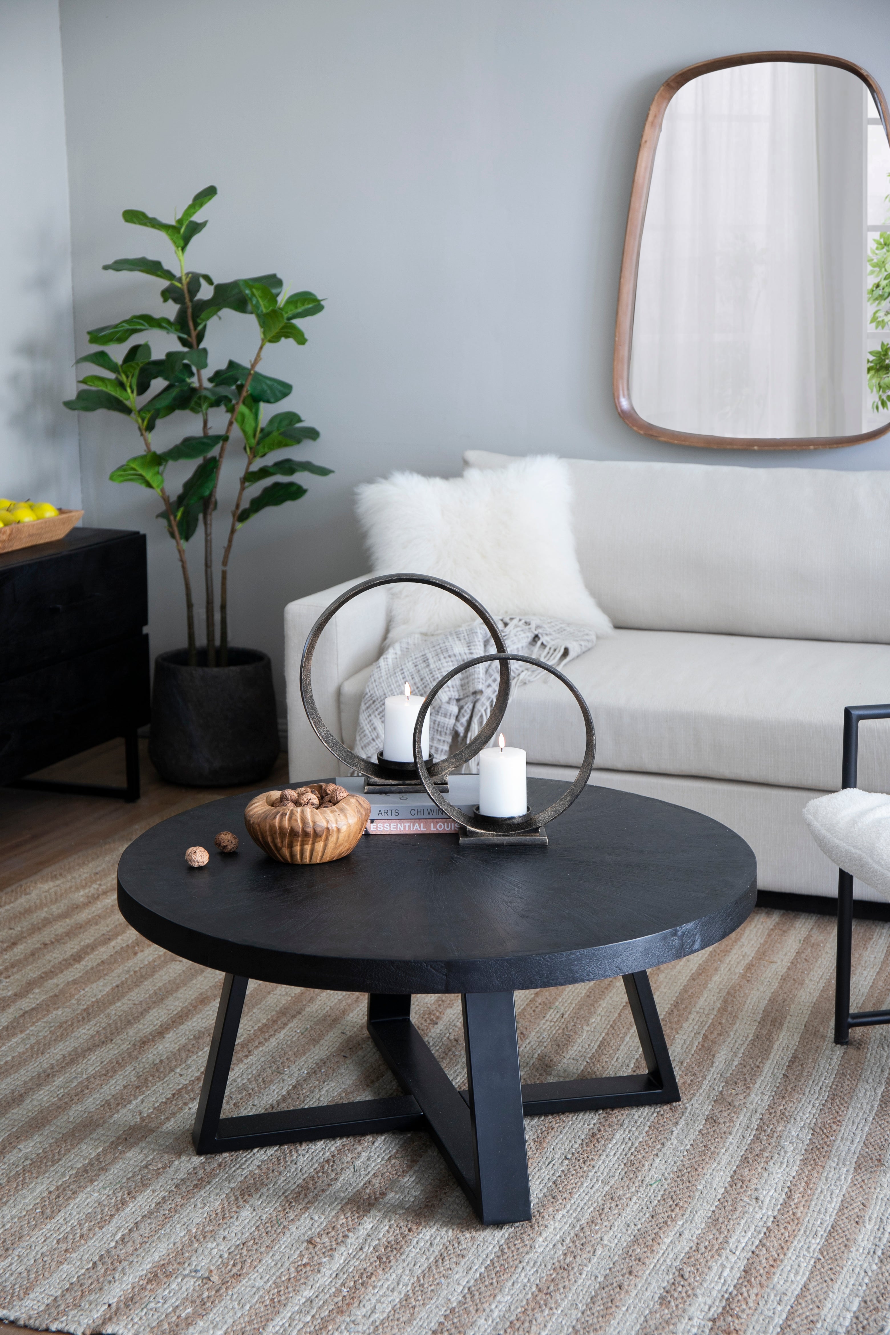 Round Coffee Table, Black
