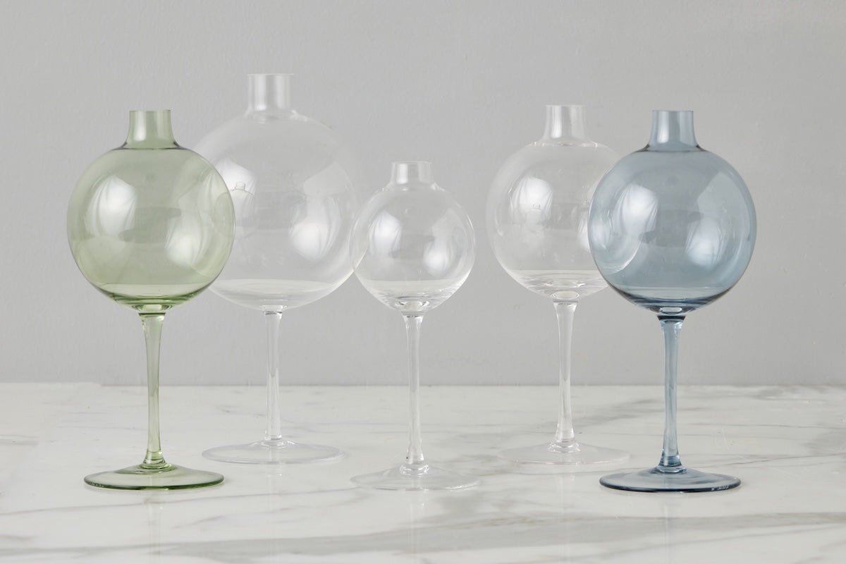 Clear Wine Glass Vase