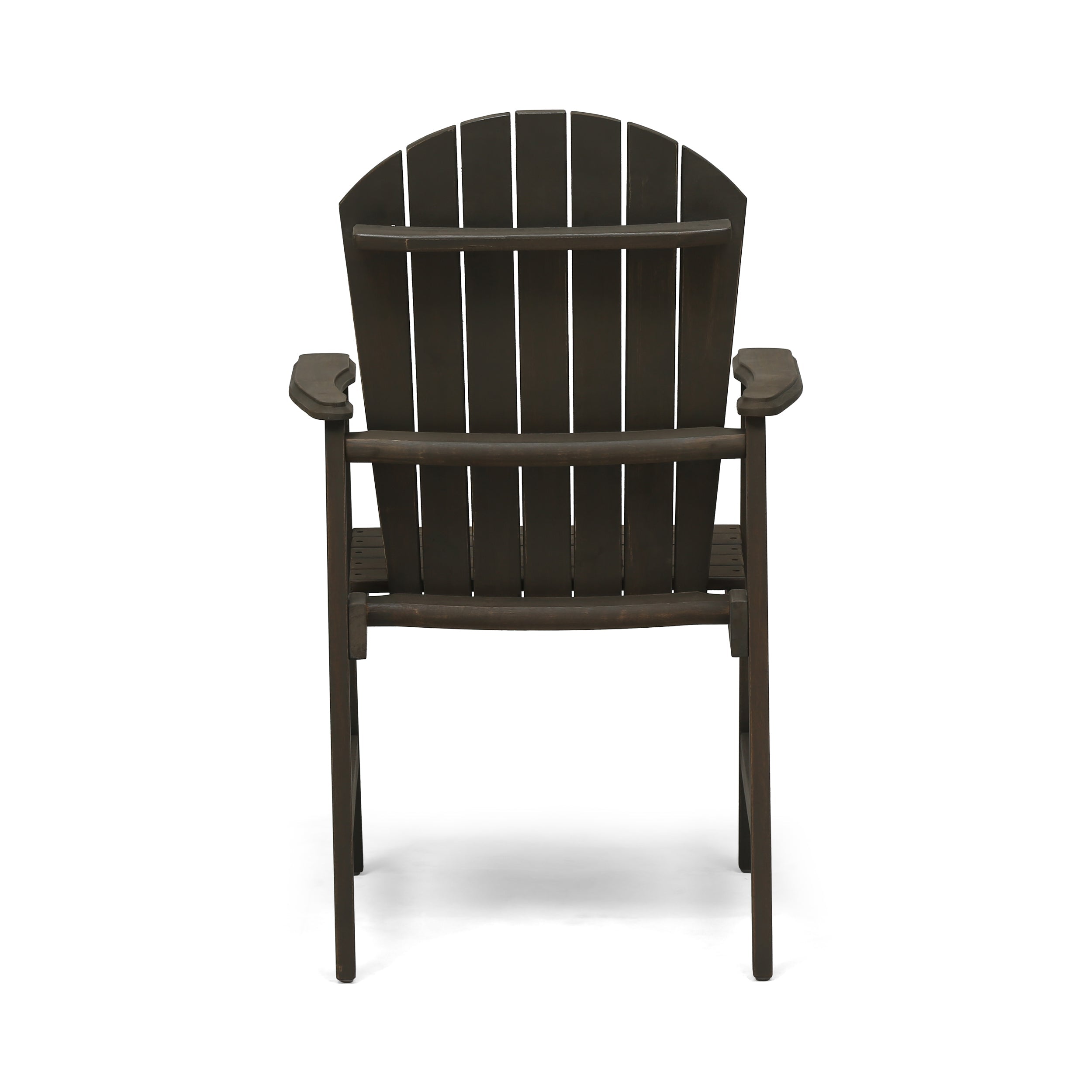 Outdoor Weather Resistant Acacia Wood Adirondack Dining Chairs, Set of 2