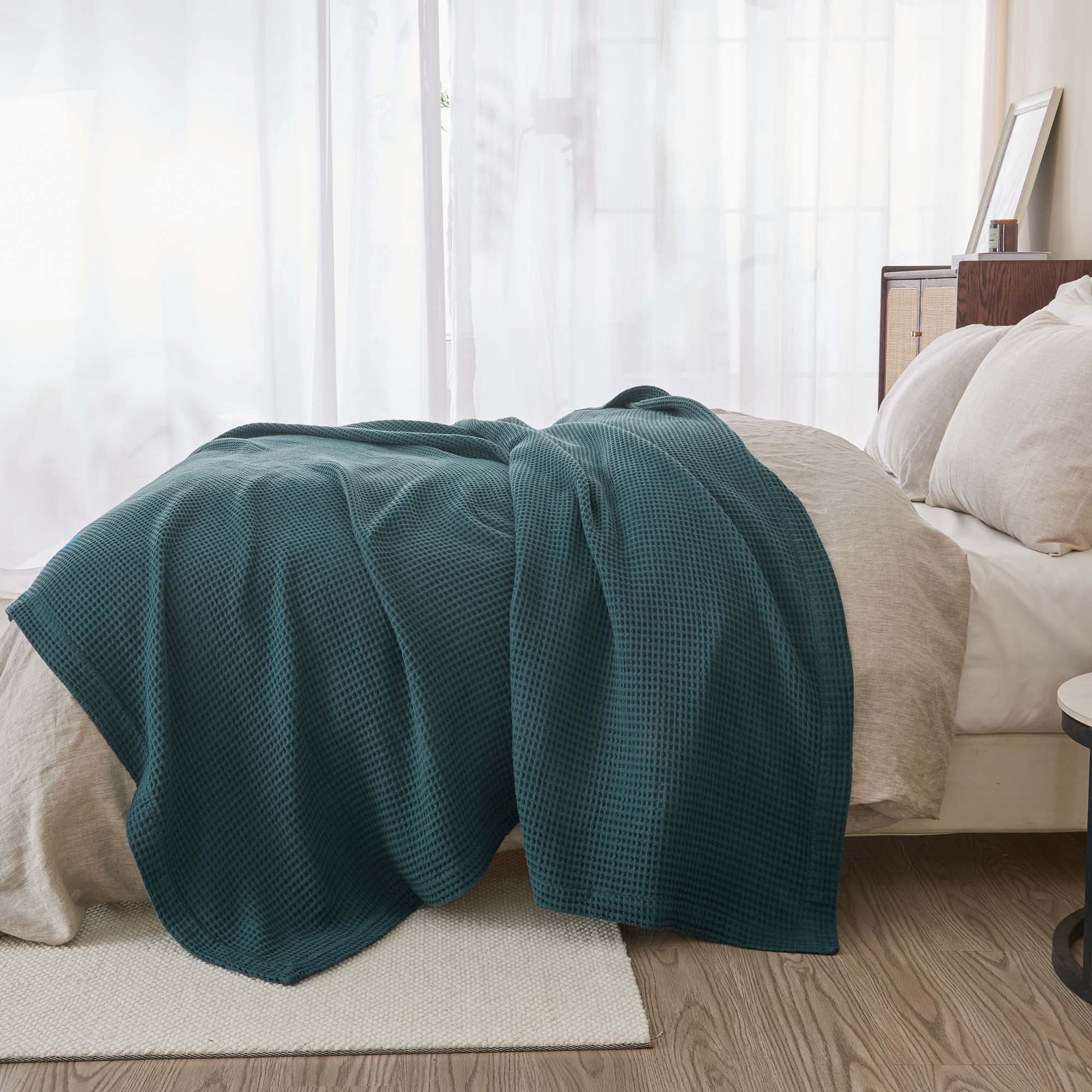100% Cotton Waffle Weave Blanket