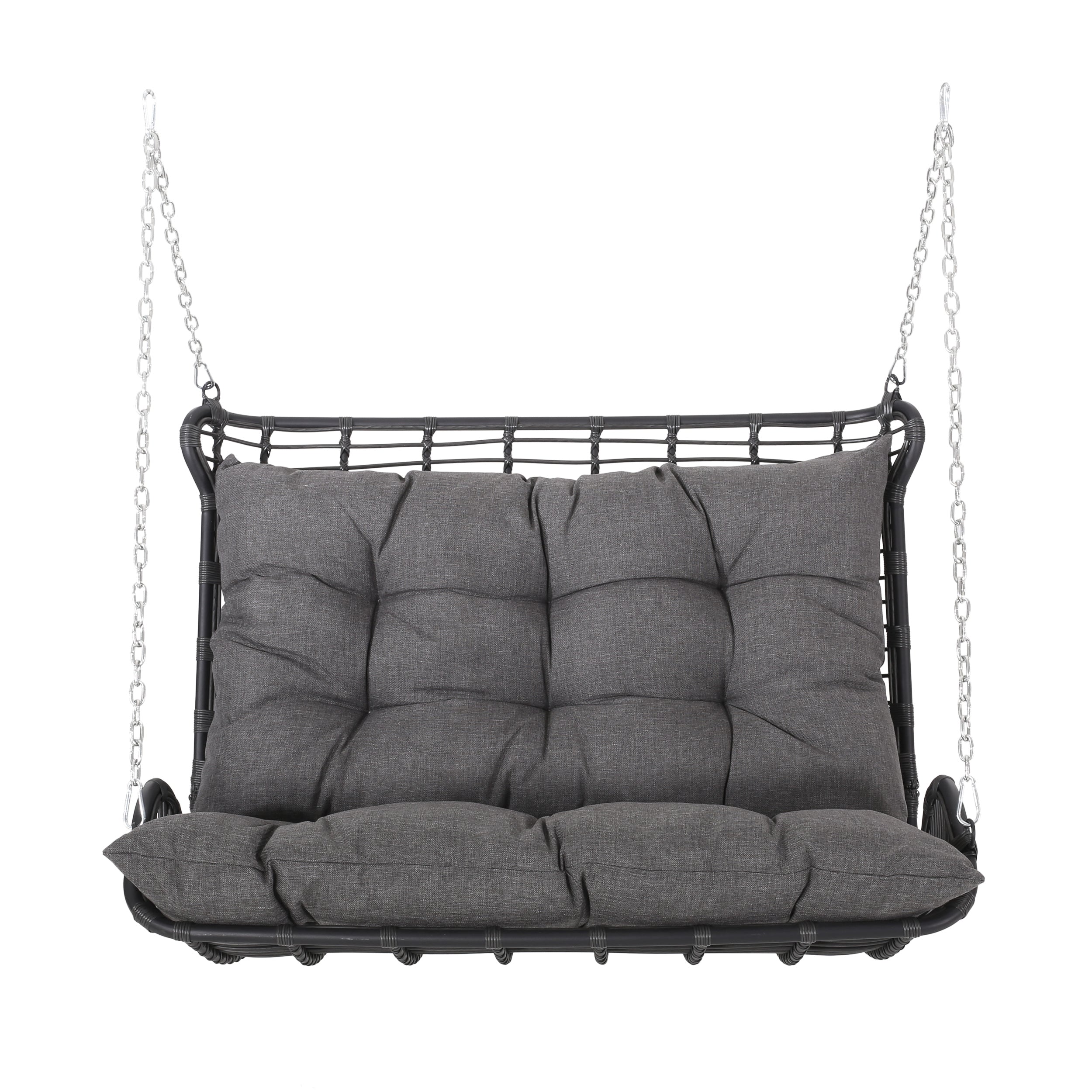 Arruda Outdoor Wicker Porch Swing with Cushions