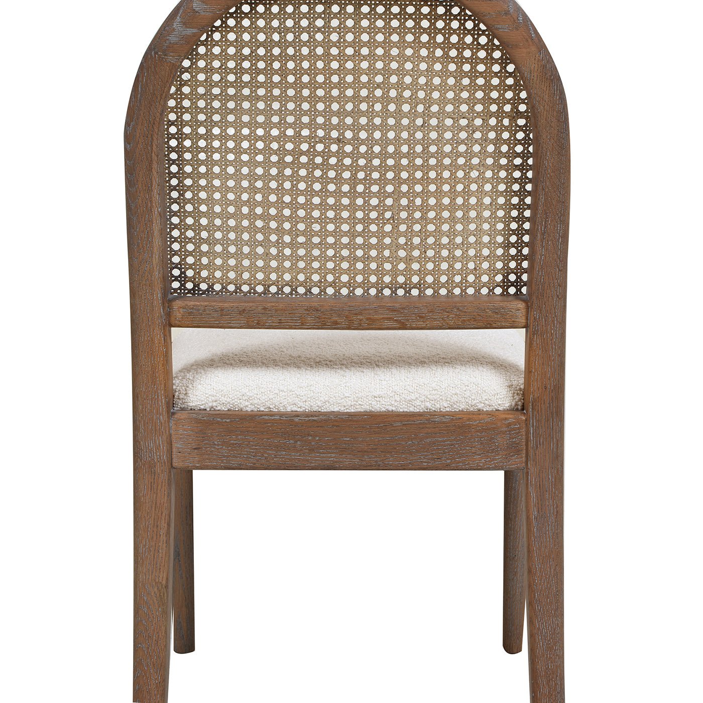 Dining Chair with Curved Cane Rattan Back, Set of 2 - Dining Chairs