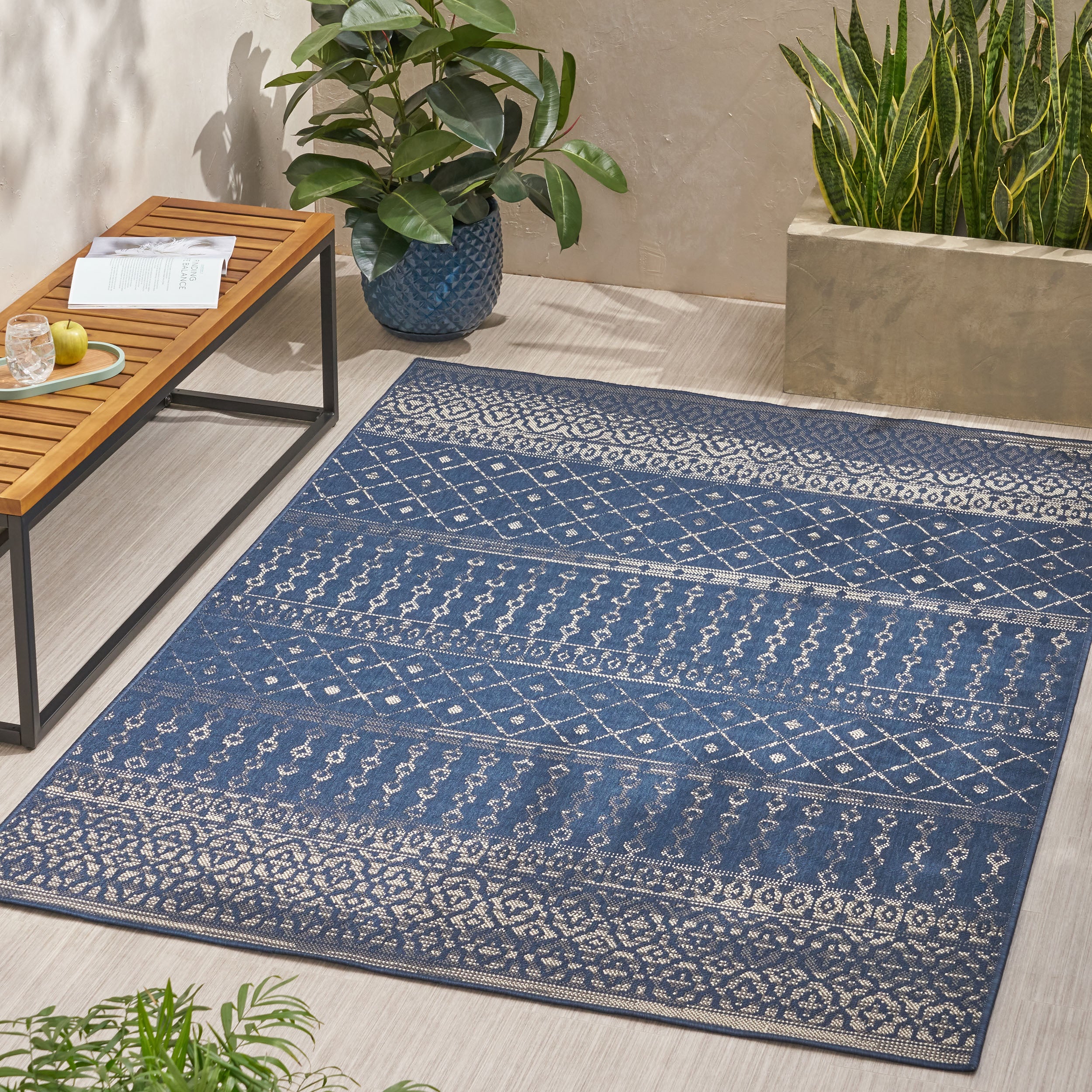 Calamity 63" x 84" Polypropylene Outdoor Area Rug