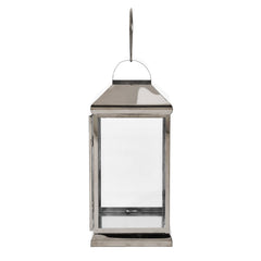 Dreamland 16"H Outdoor Stainless Steel Lantern with Tempered Glass - Lanterns