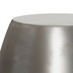 Drum Shape Metal Side Table with Honeycomb Design - Side Tables