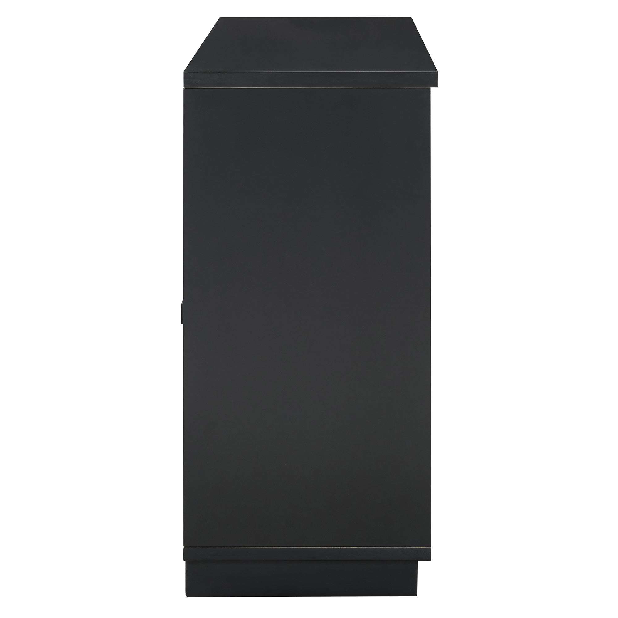 Arched Storage Cabinet with Glass Doors