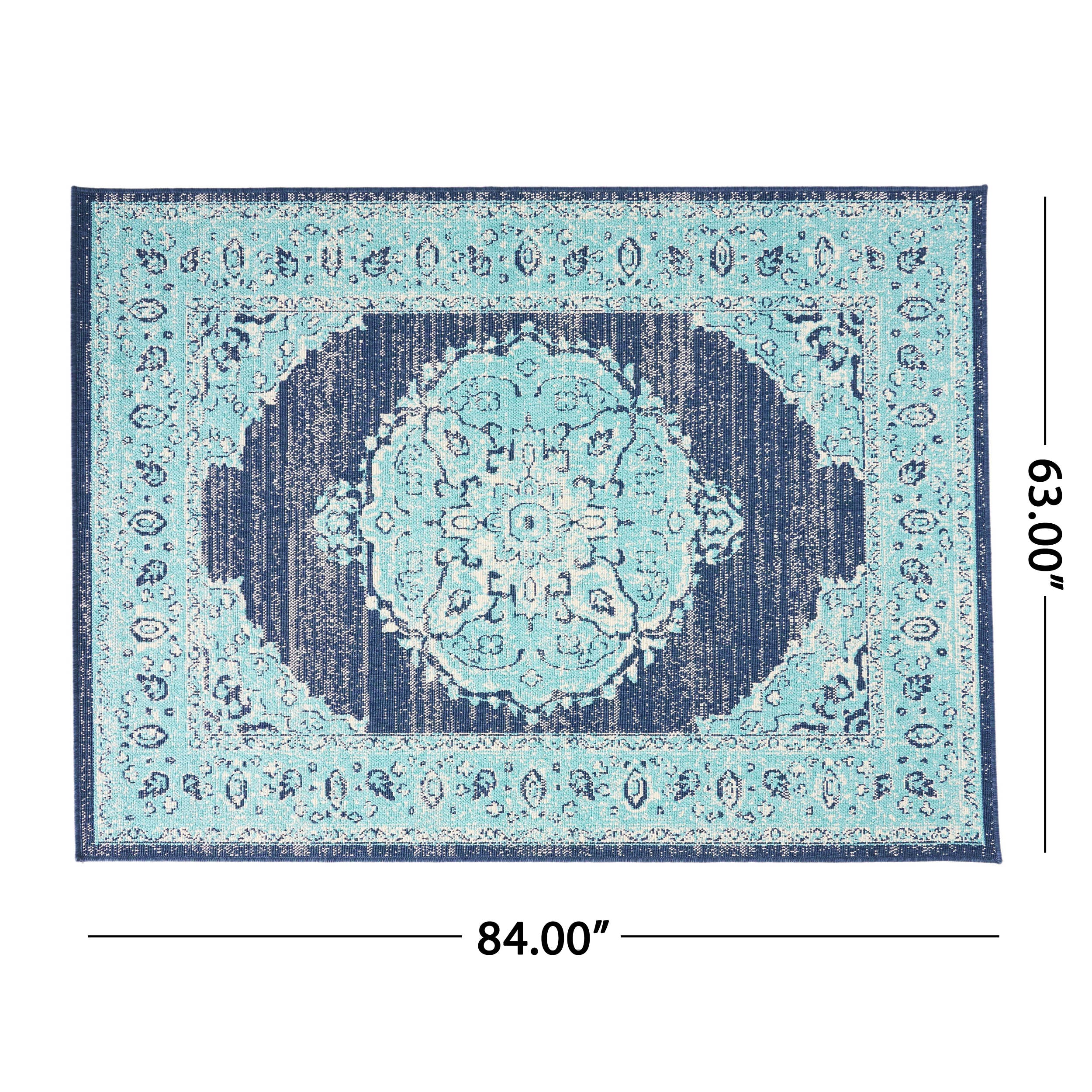84" x 63" Outdoor Polypropylene Area Rug with Rectangle Shape