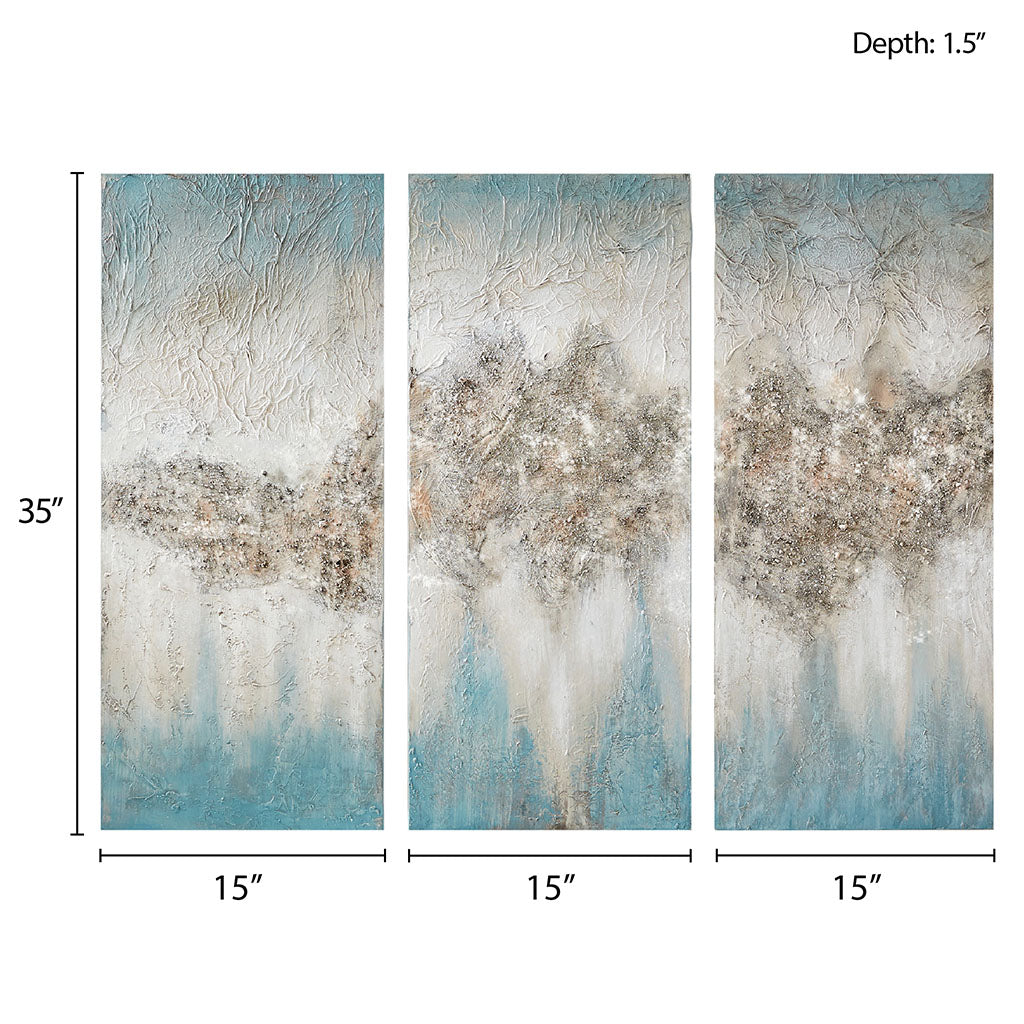 3-Piece Heavily Embellished Wall Art Set