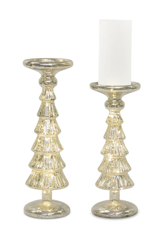 Led-Mercury-Glass-Lighted-Tree-Candle-Holder-(set-of-2)-Silver-Decor