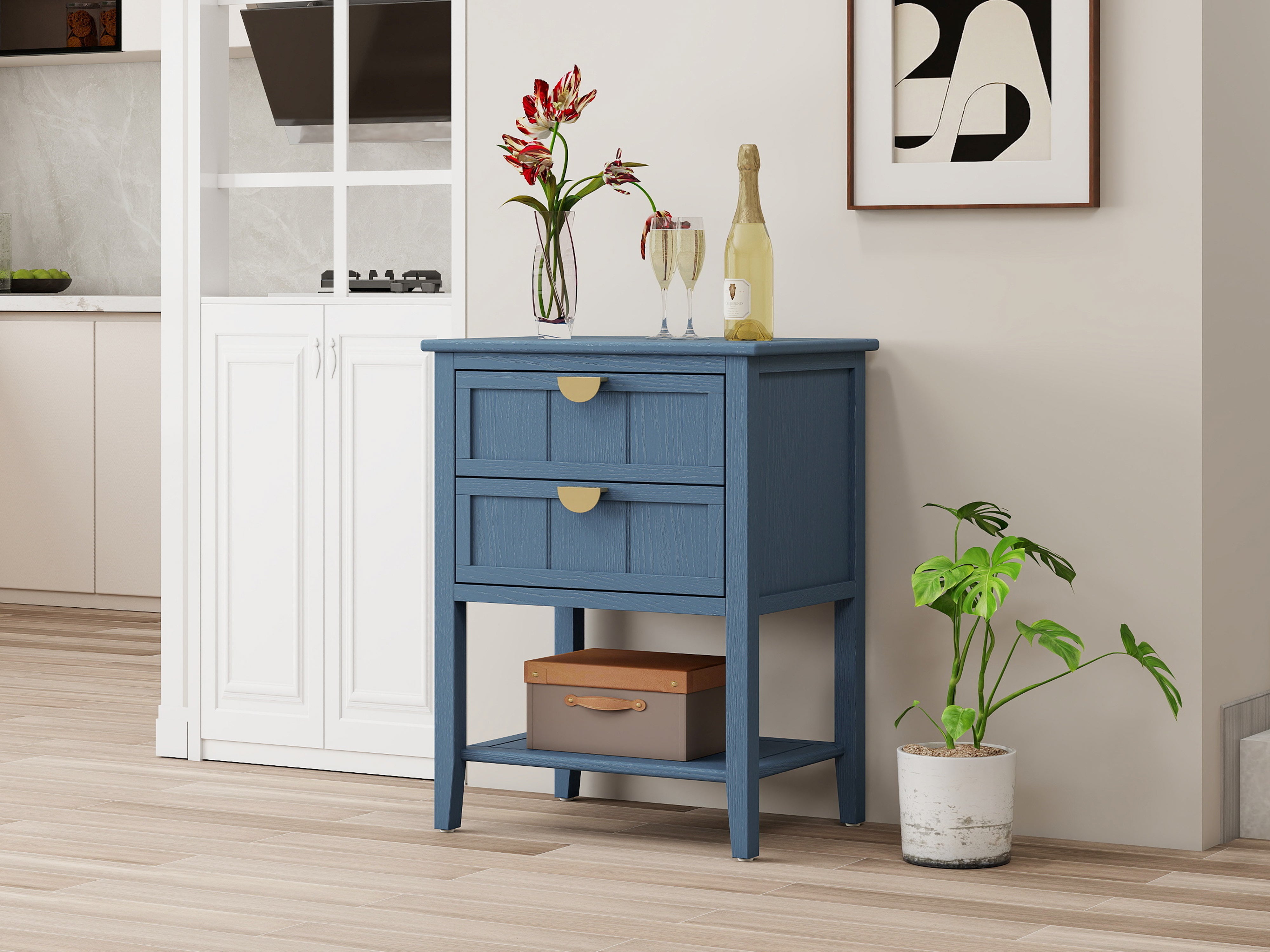 2 Drawer Side Table