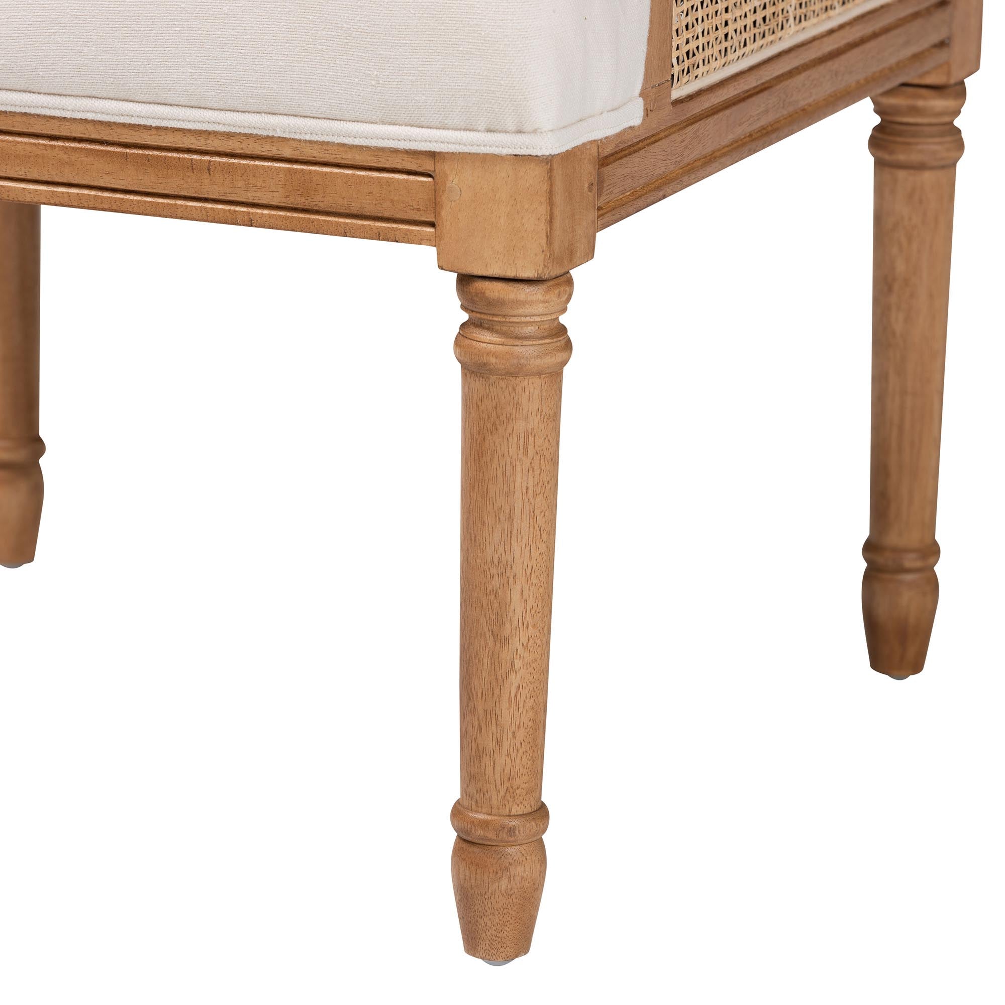 Traditional French Honey Oak Finished Wood Accent Chair