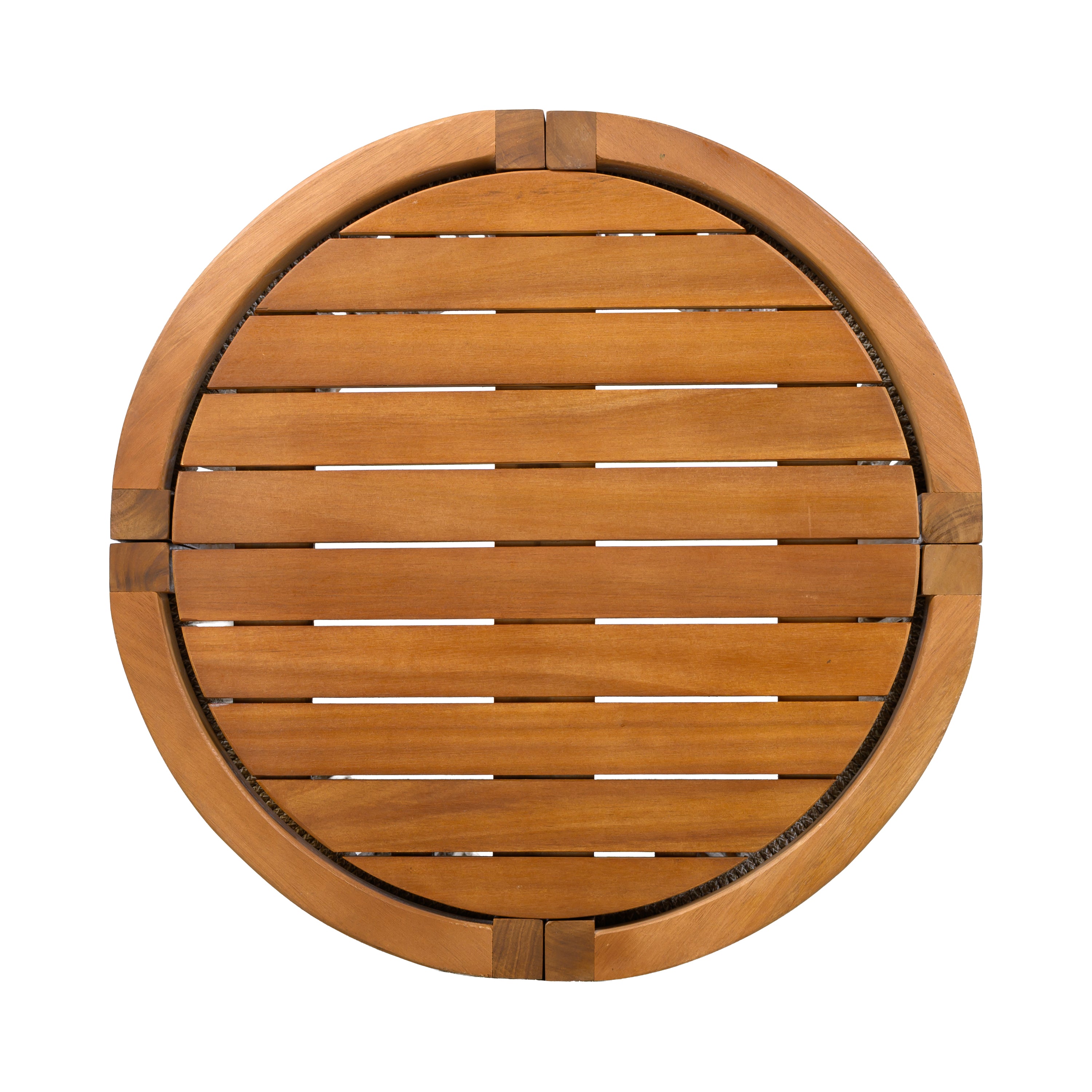 Sundara Acacia Wood Outdoor Side Table with Handwoven Rope Accents