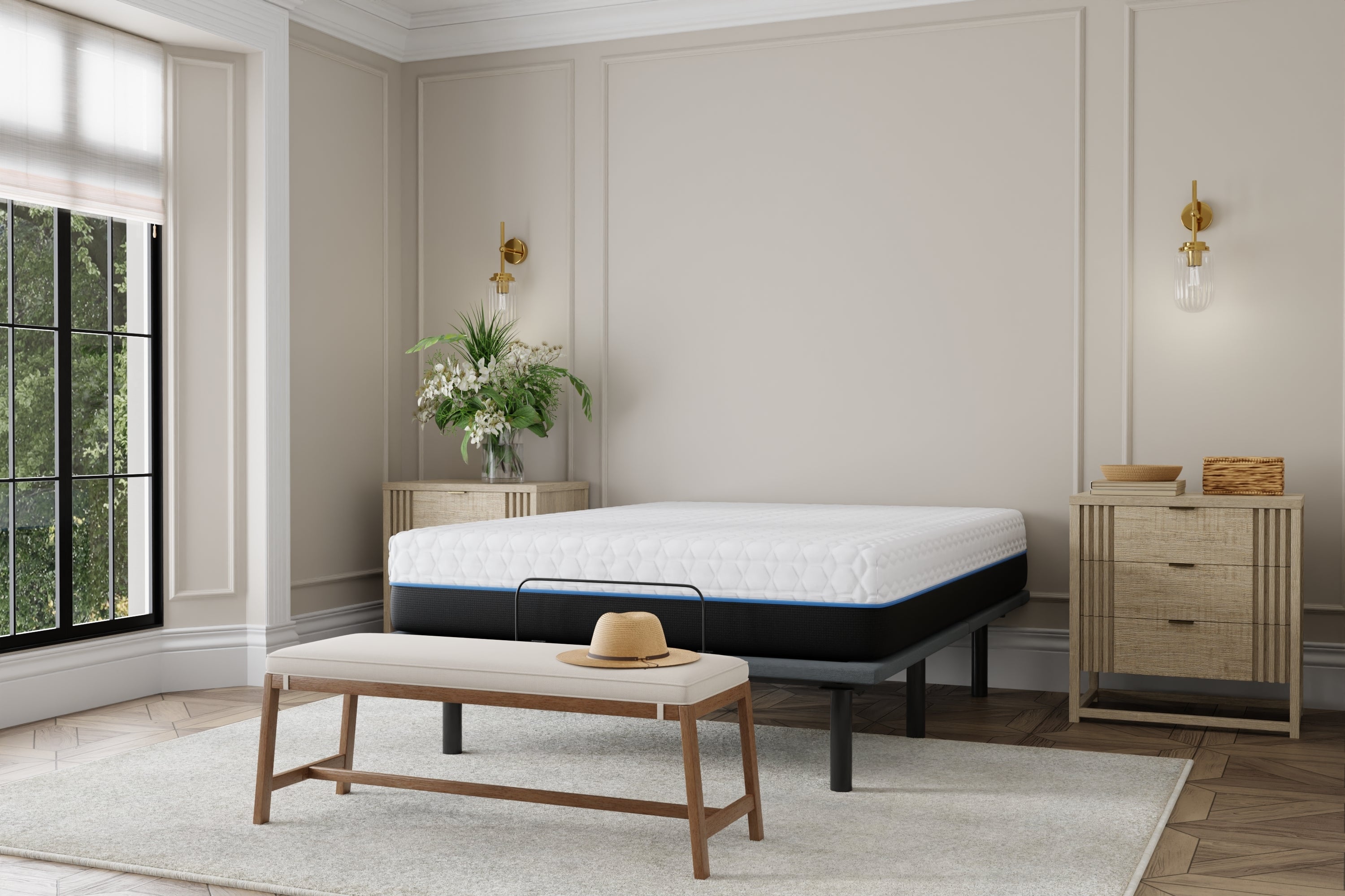 BedTech Copper Lux 14" Plush Memory Foam Mattress With Phase Change Cooling Fabric