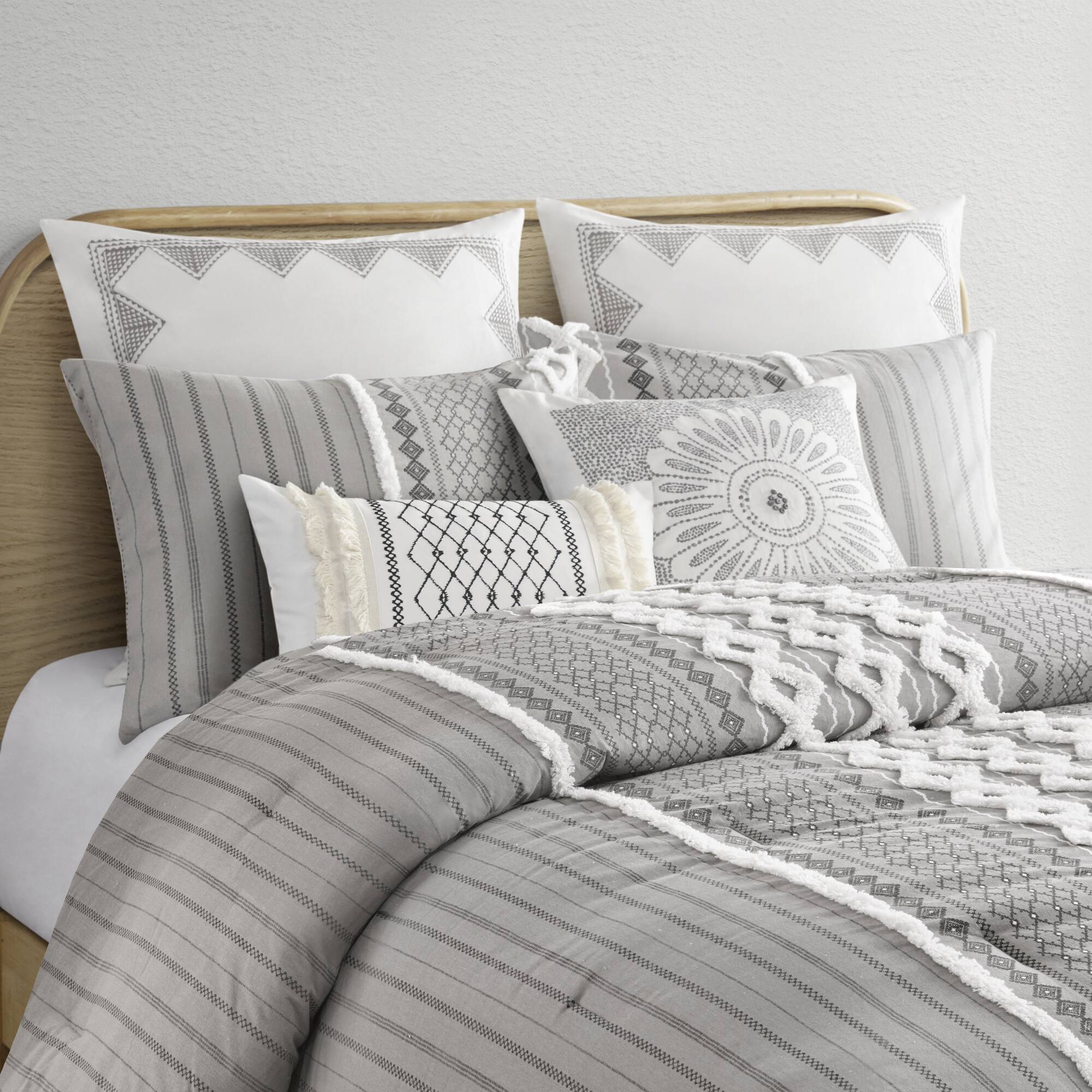 Imani Cotton Printed Comforter Set with Chenille
