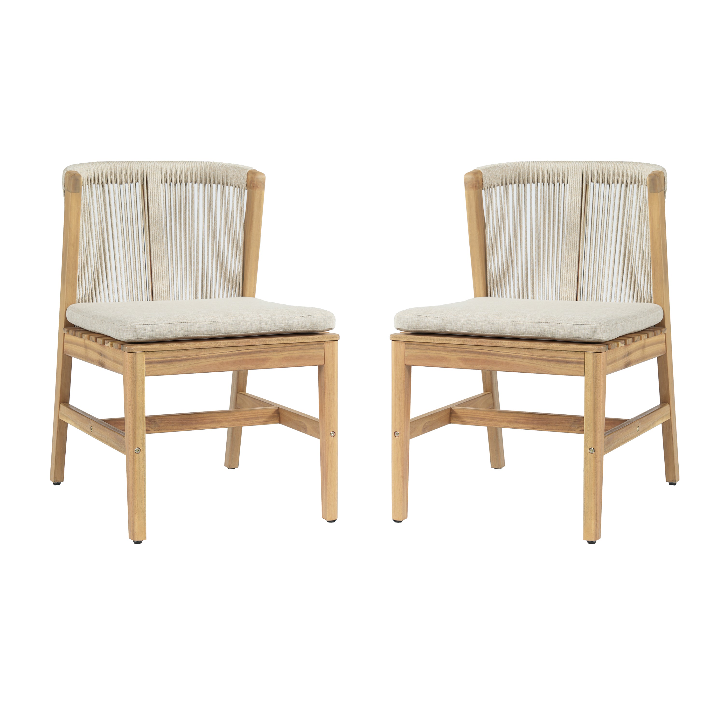 Louie Outdoor Dining Chairs, Set of 2