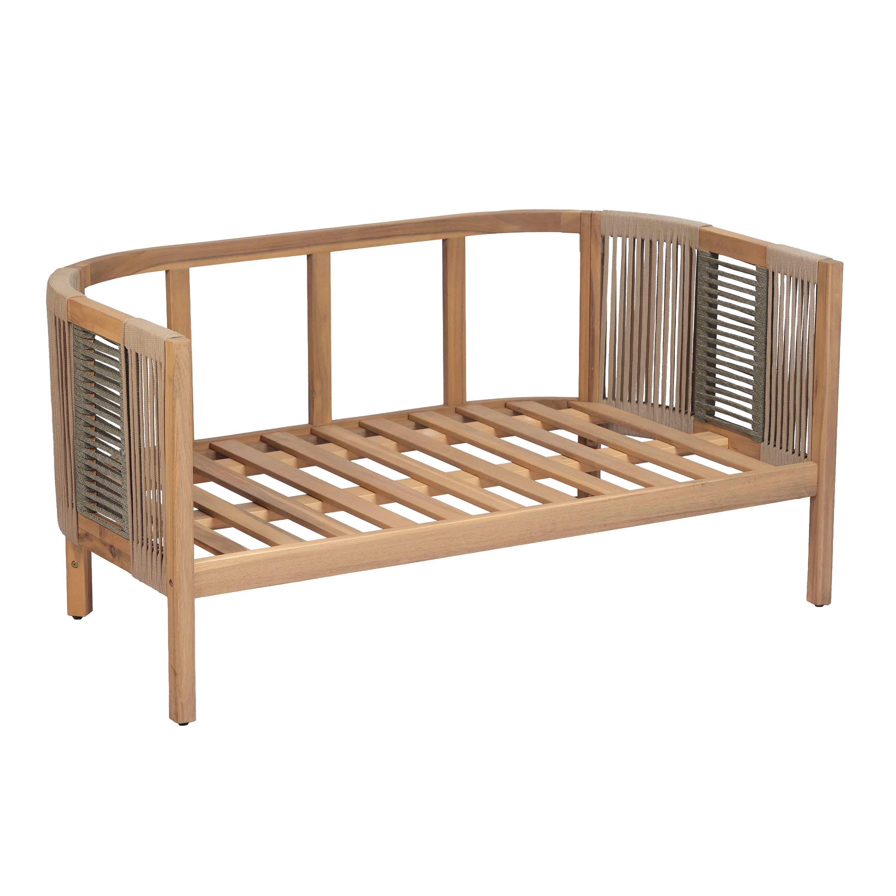 Potter Outdoor  Acacia Wood Loveseat & 2-Tier Coffee Table Set