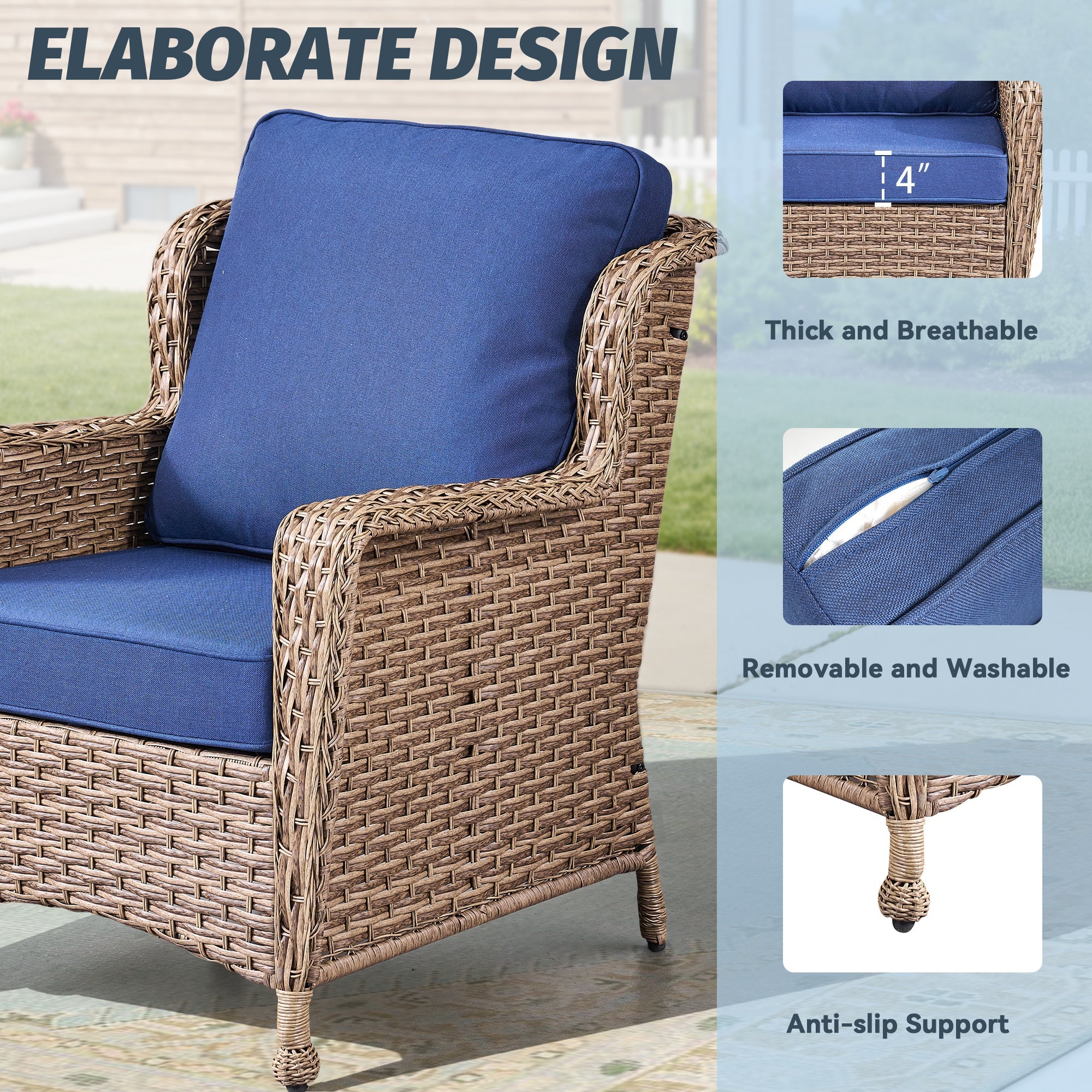 Avery 5 Piece Outdoor Lounge Set