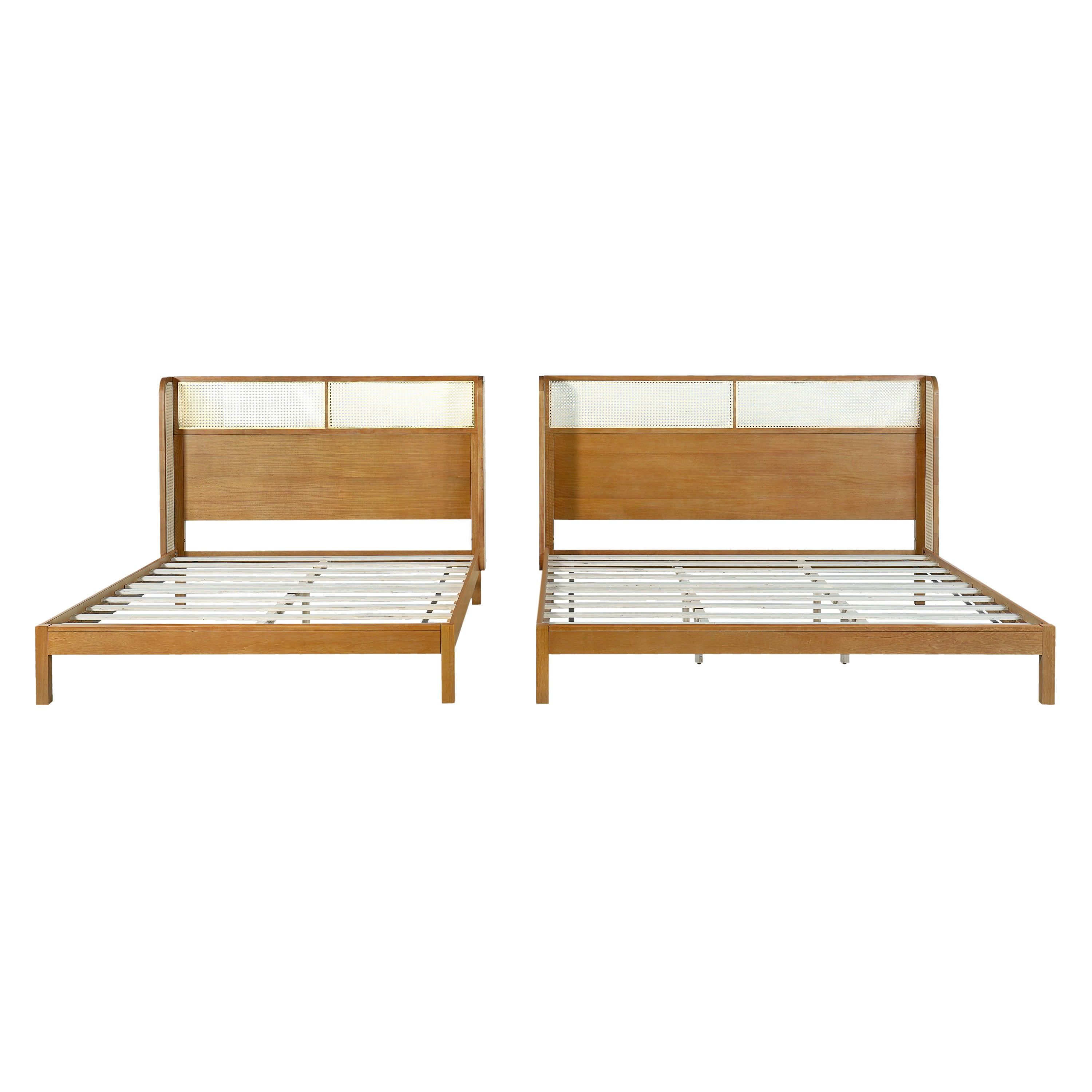 Premium Rubber Wood Platform Bed Frame