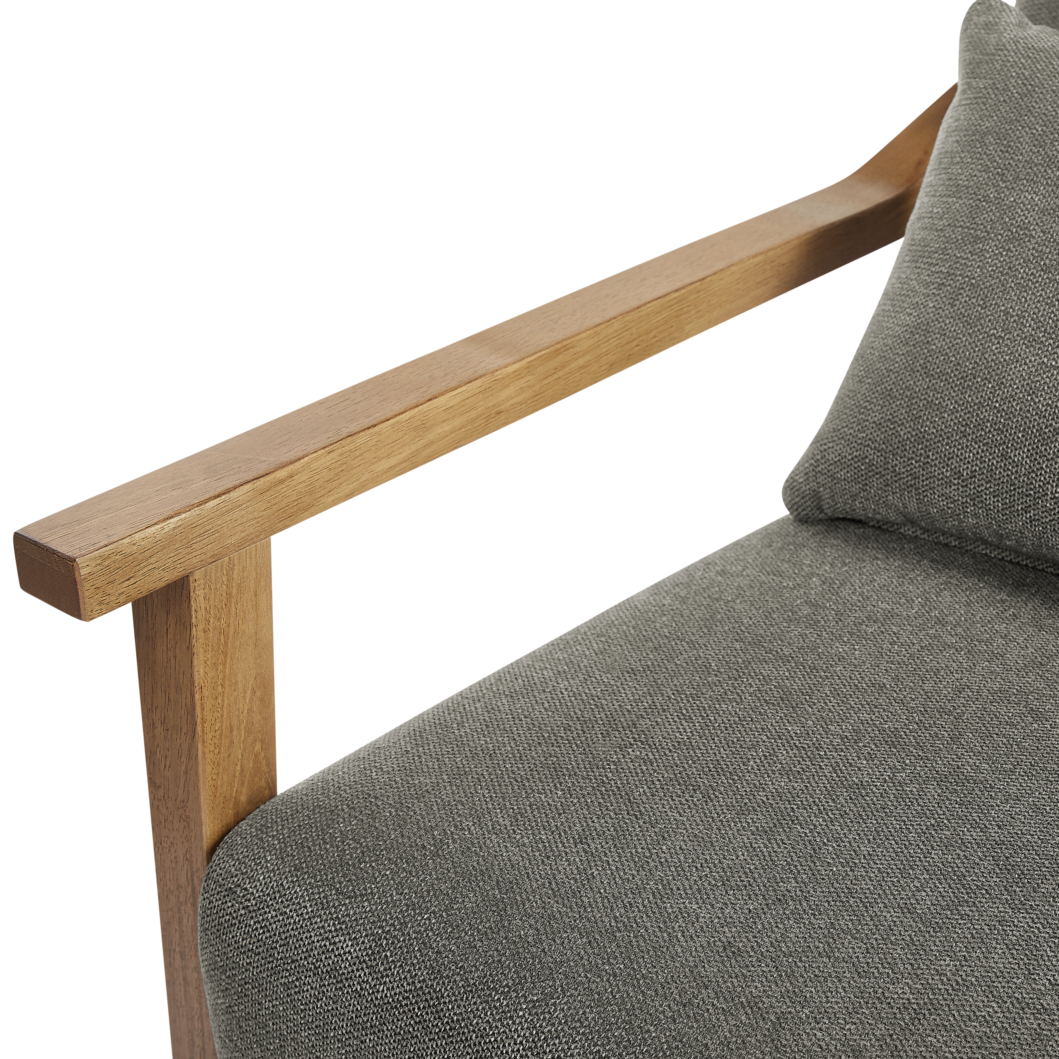 Reagan Wood Arm Accent Chair with Lumbar Pillow