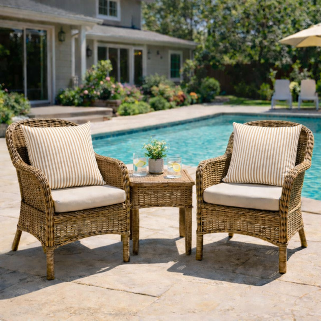 2 Pack Outdoor Throw Pillows, Waterproof & Fade-Resistant Patio Cushions - Soft & Comfortable Decorative Pillow Covers