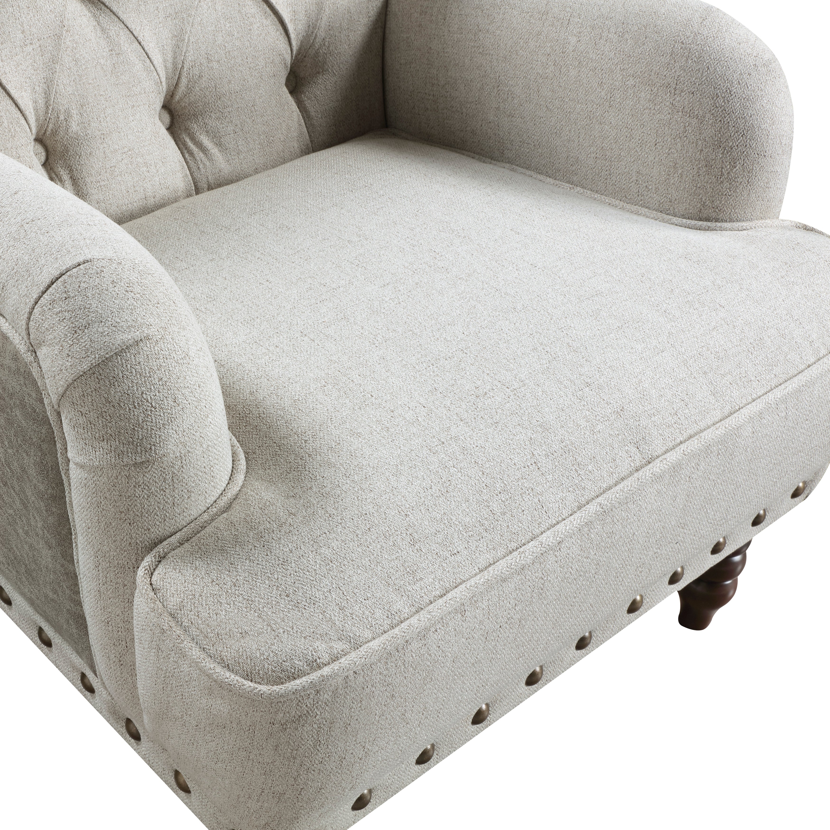 Button-Tufted Accent Chair