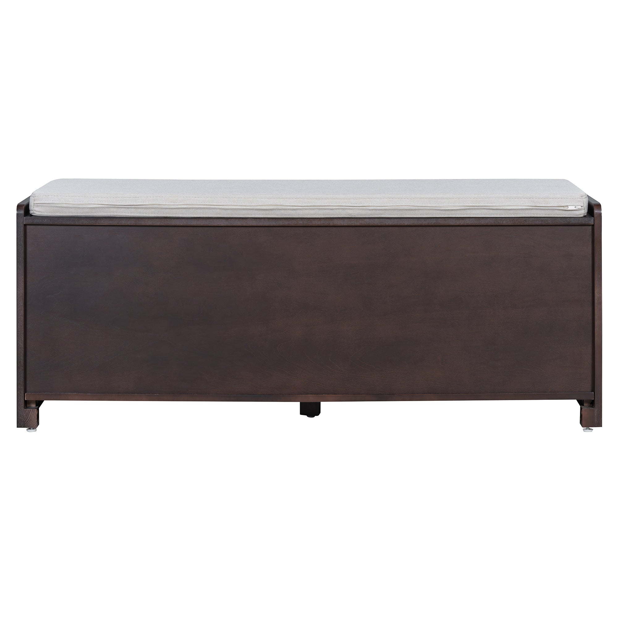 Storage Bench with Rattan Doors