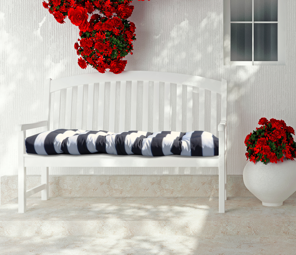 47" Tufted Outdoor Bench Cushion