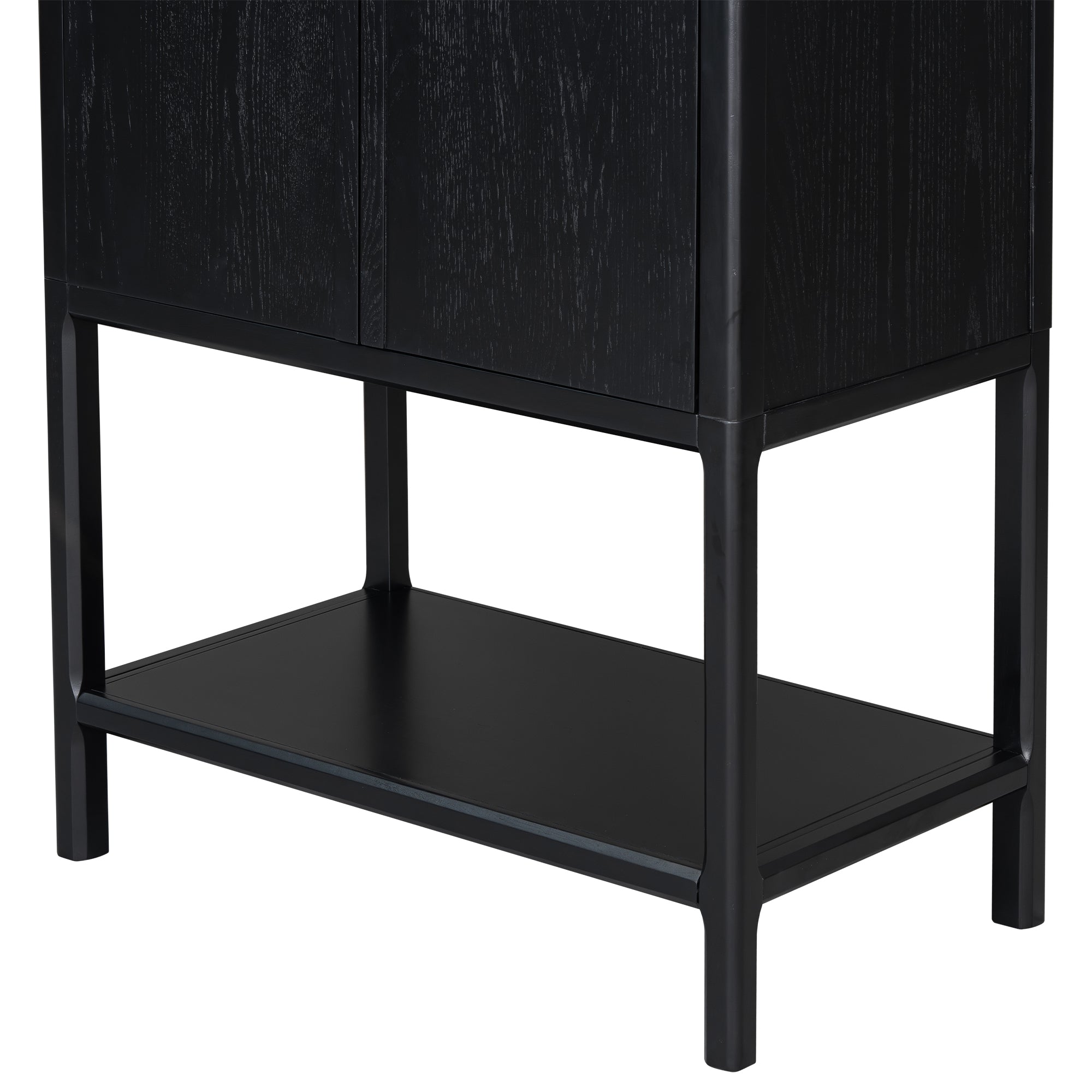 Modern Oak Veneer Tall Cabinet