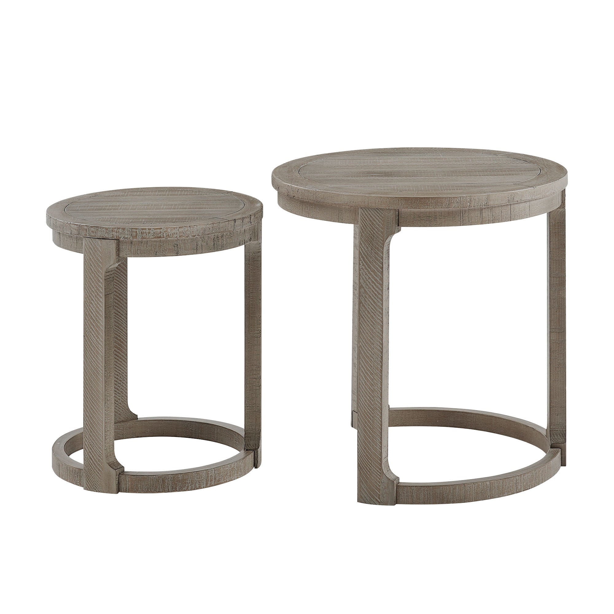 Modern Farmhouse Set of 2 Nesting Accent Tables