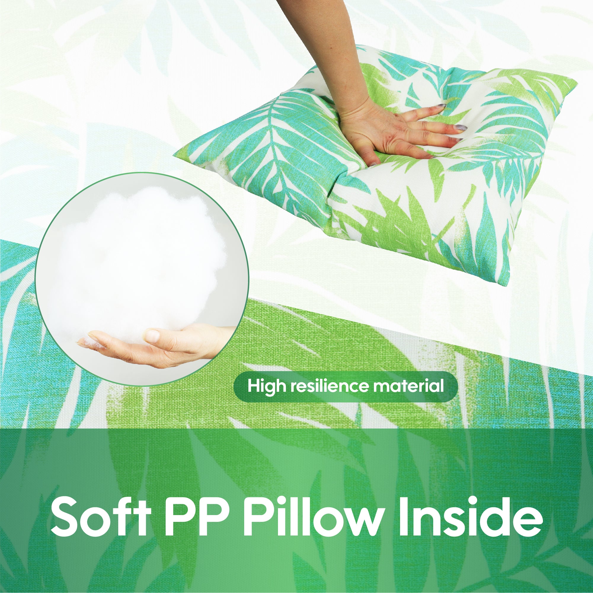 Tropical Palm Outdoor Square Pillows, Set of 2