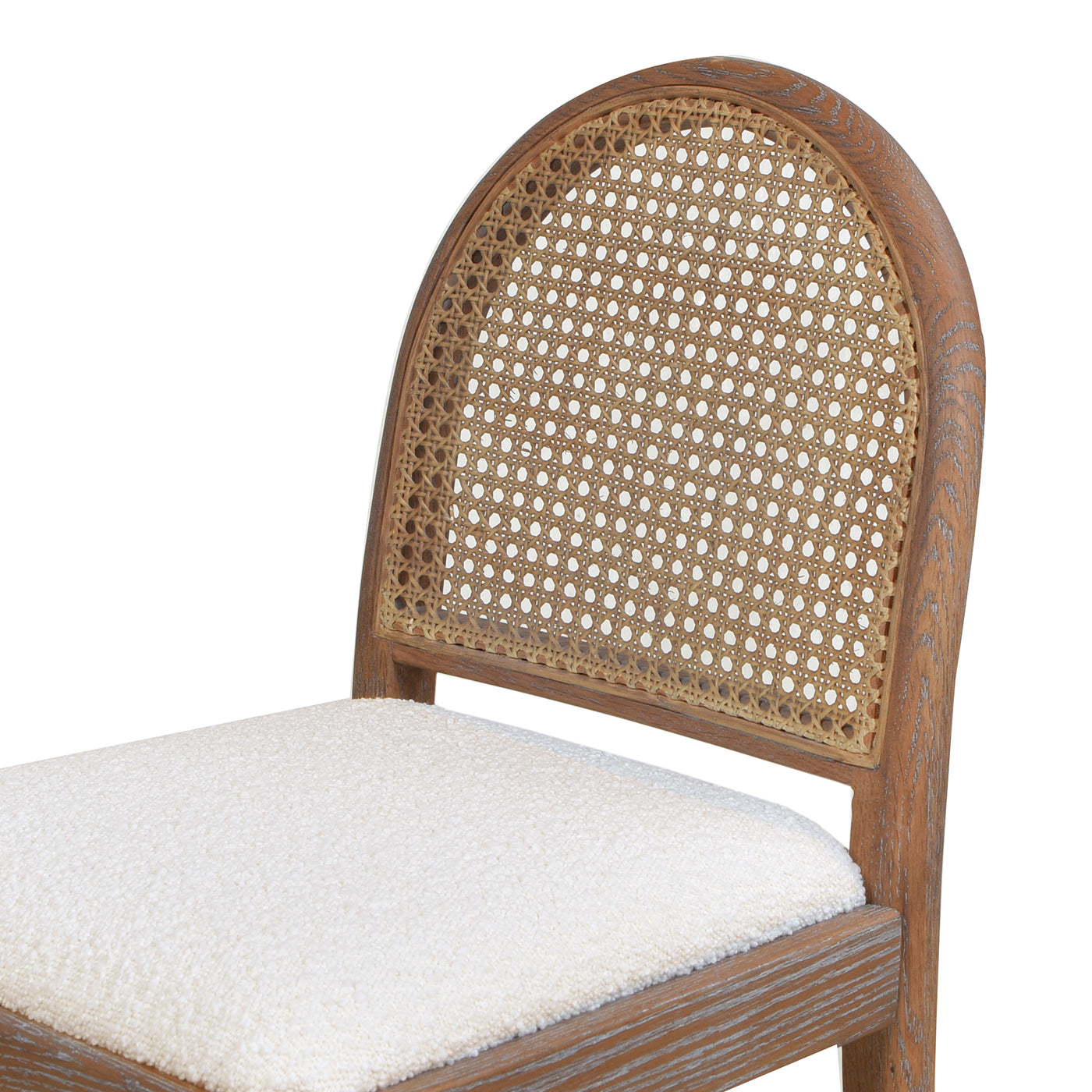 Arlin Upholstered Stool with Curved Back and Footrest, Set of 2