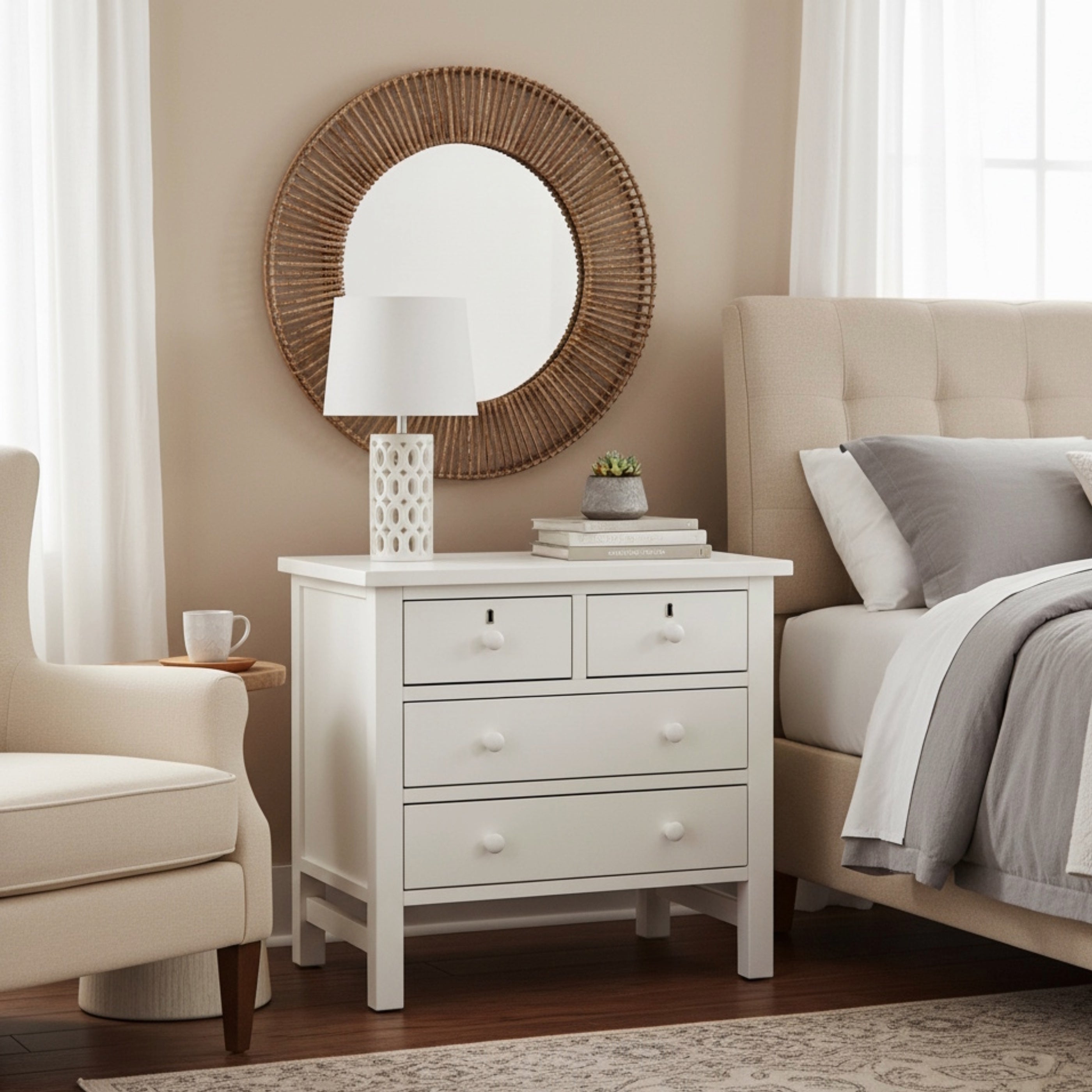Georgina 4-Drawer Storage Nightstand