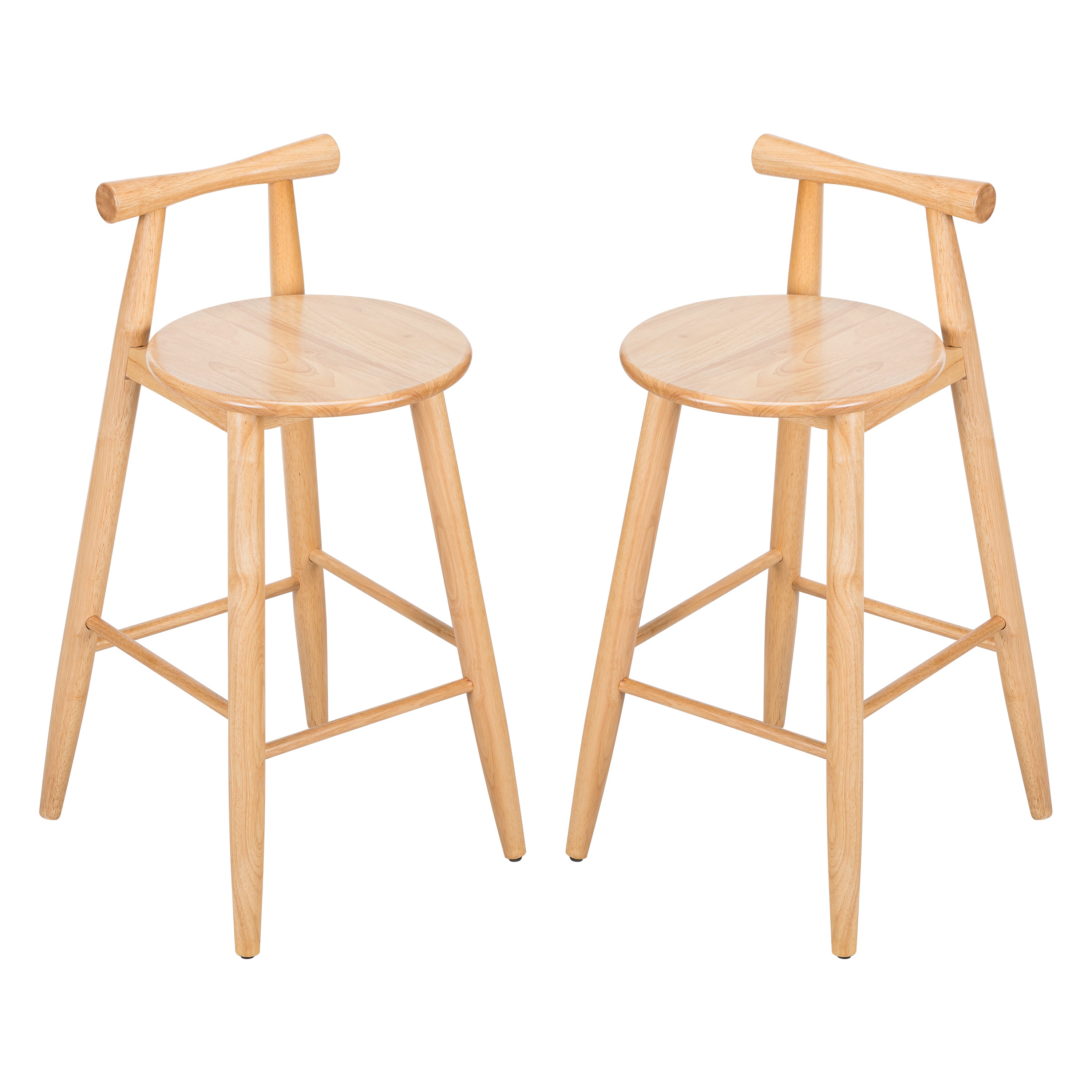 Grove Indoor Rubberwood Barstool, Set of 2