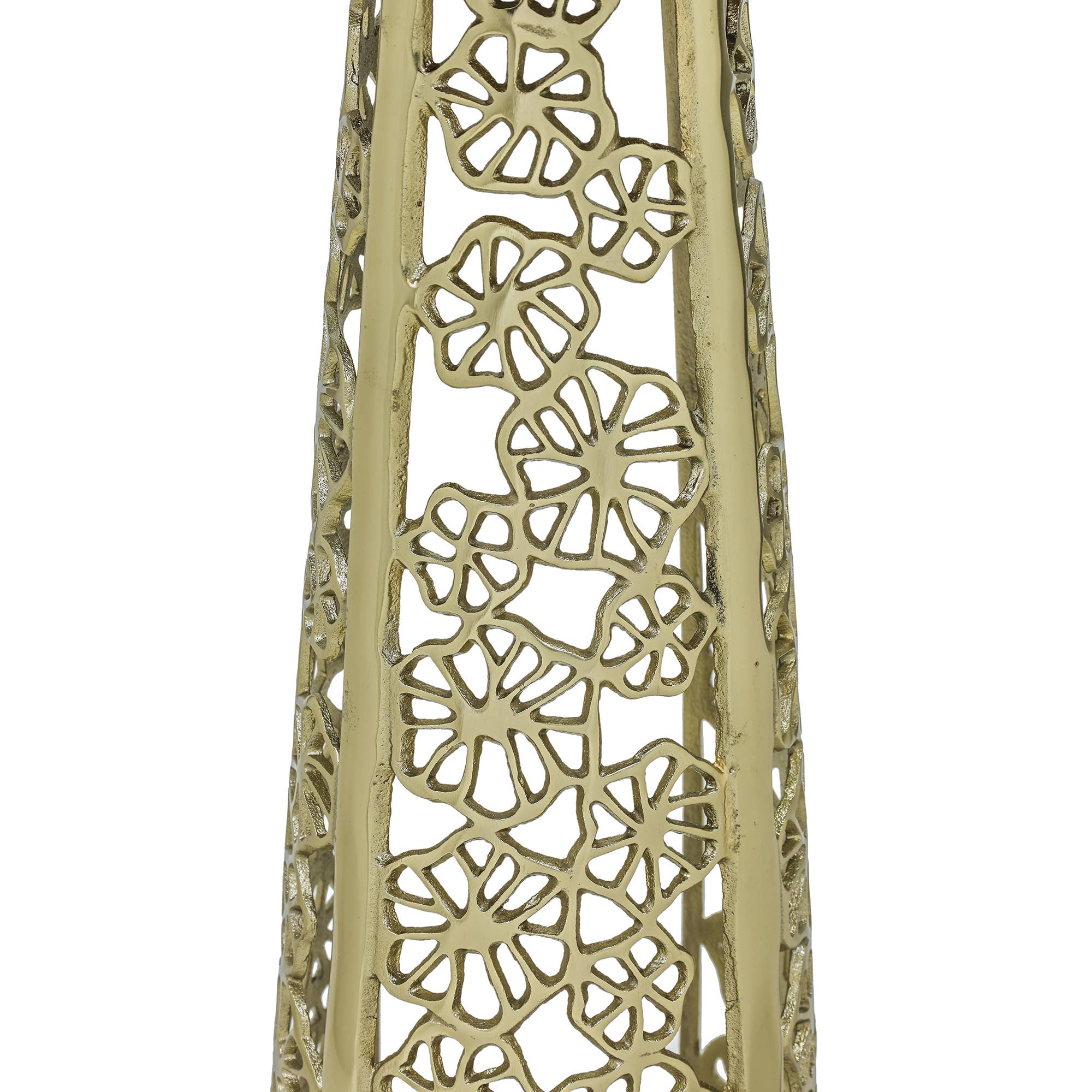 Side Table with White Marble Top and Gold-Finished Base