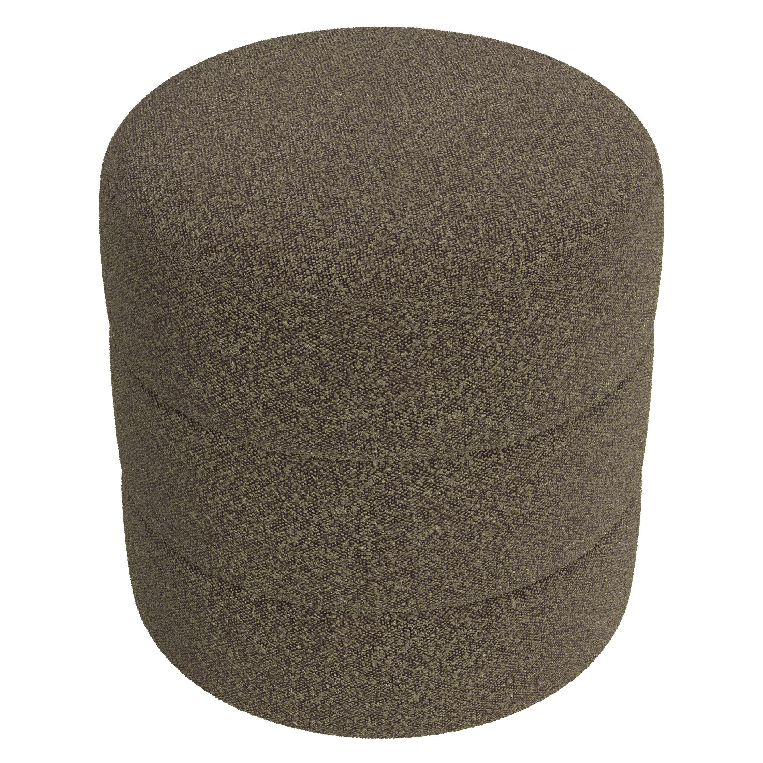 Sem Round Channel Stitch Accent Ottoman