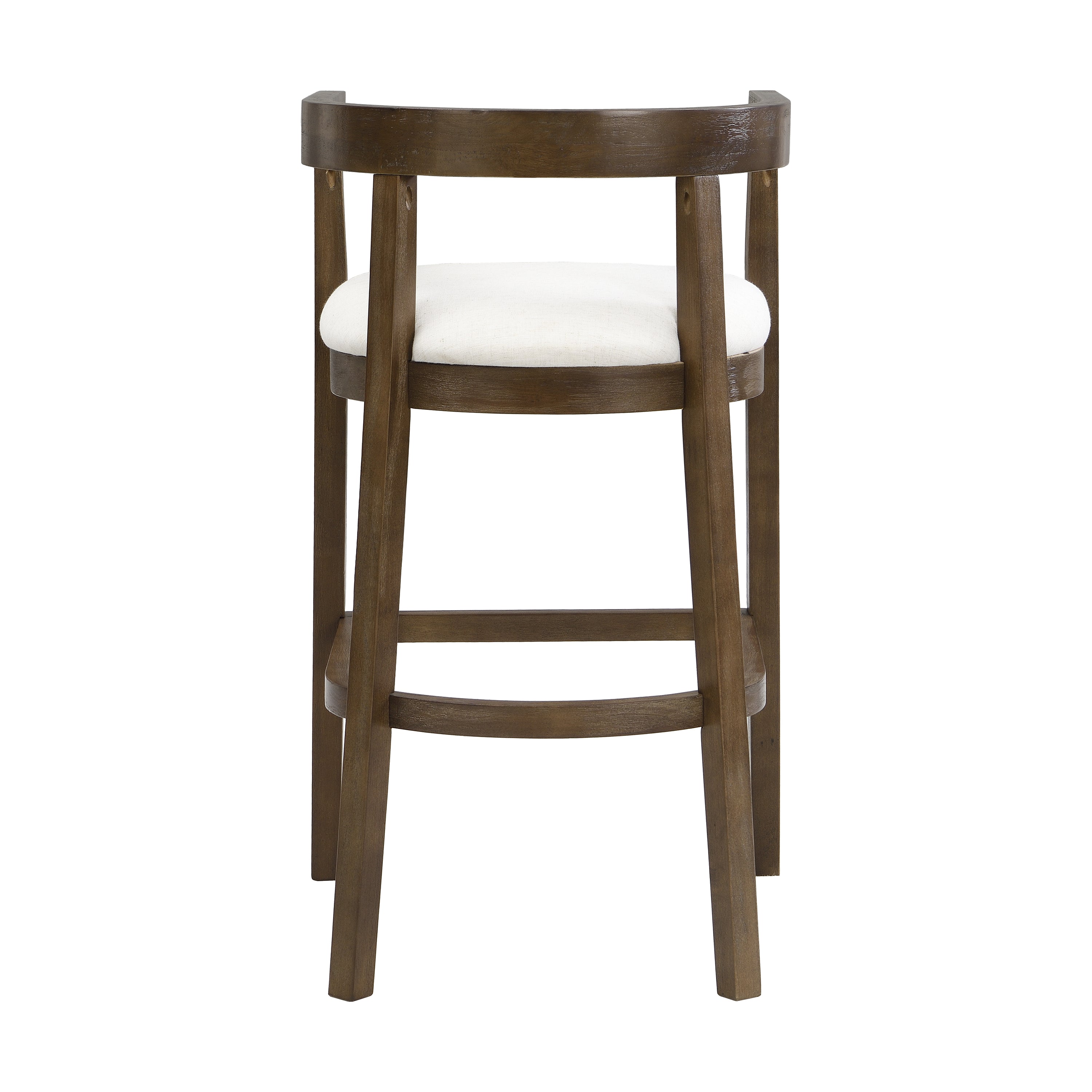 Modern Rubberwood Bar Stool Set with Upholstered Seats