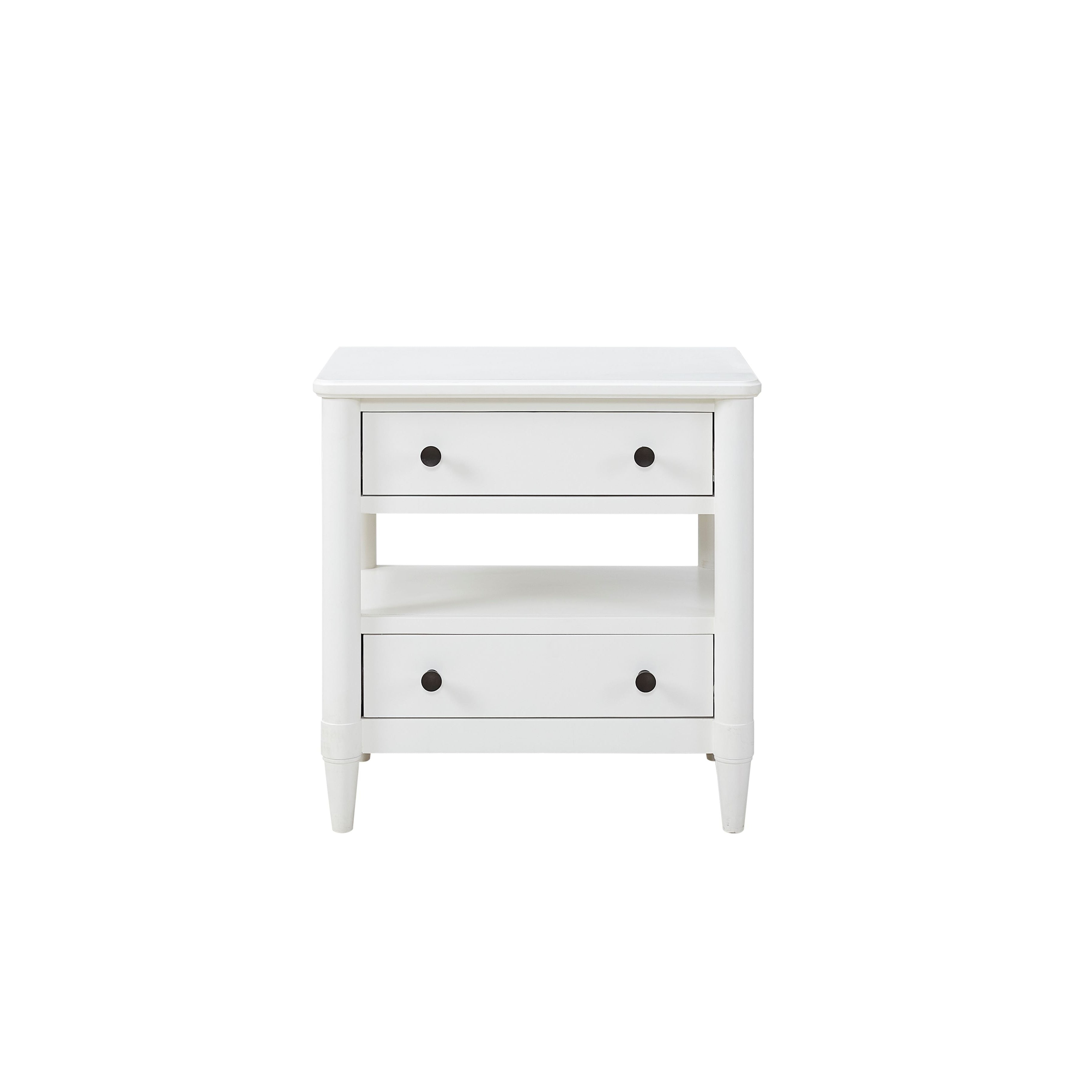Open Nightstand With 2 Drawers