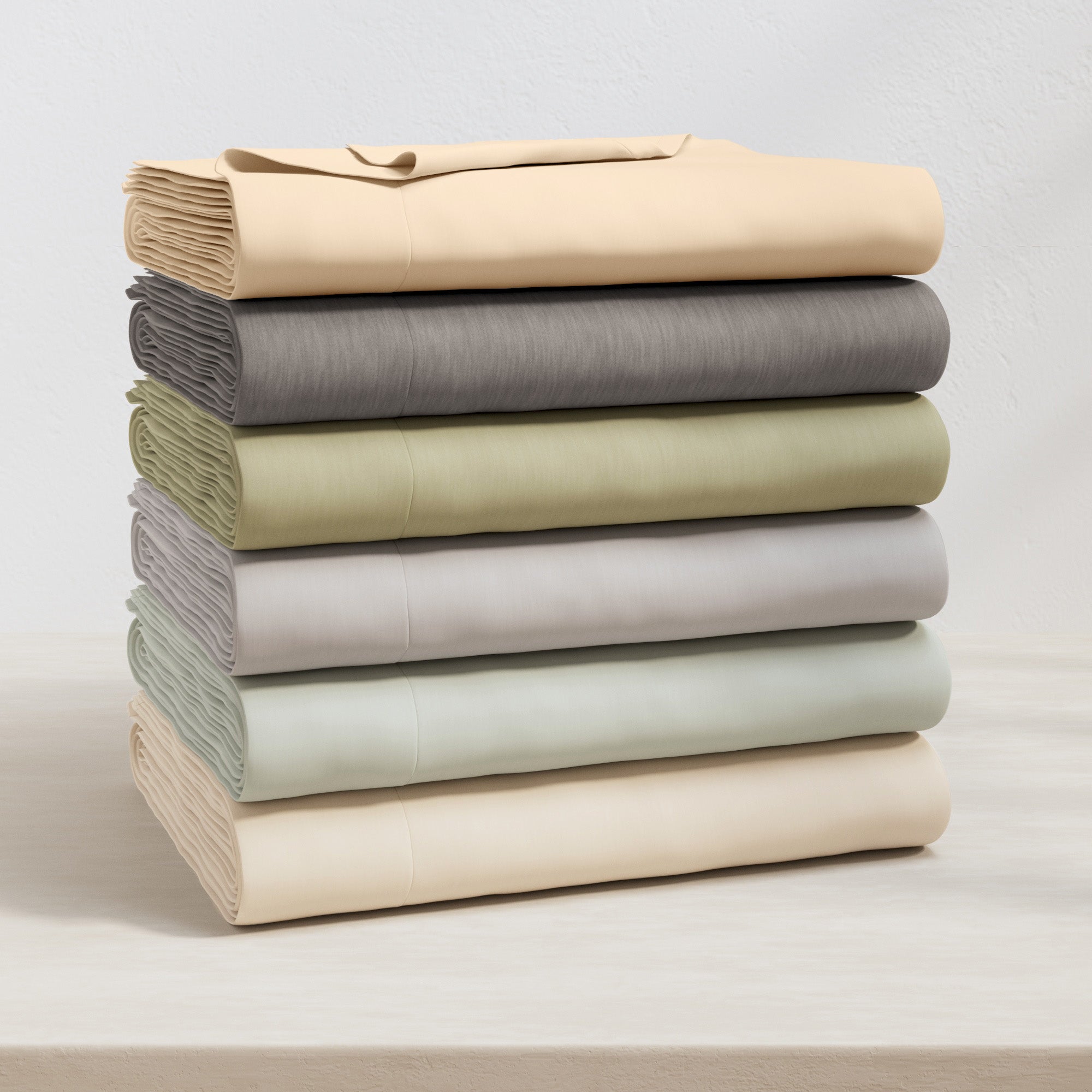 Cotton Heathered Melange Jersey Knit Sheet Set