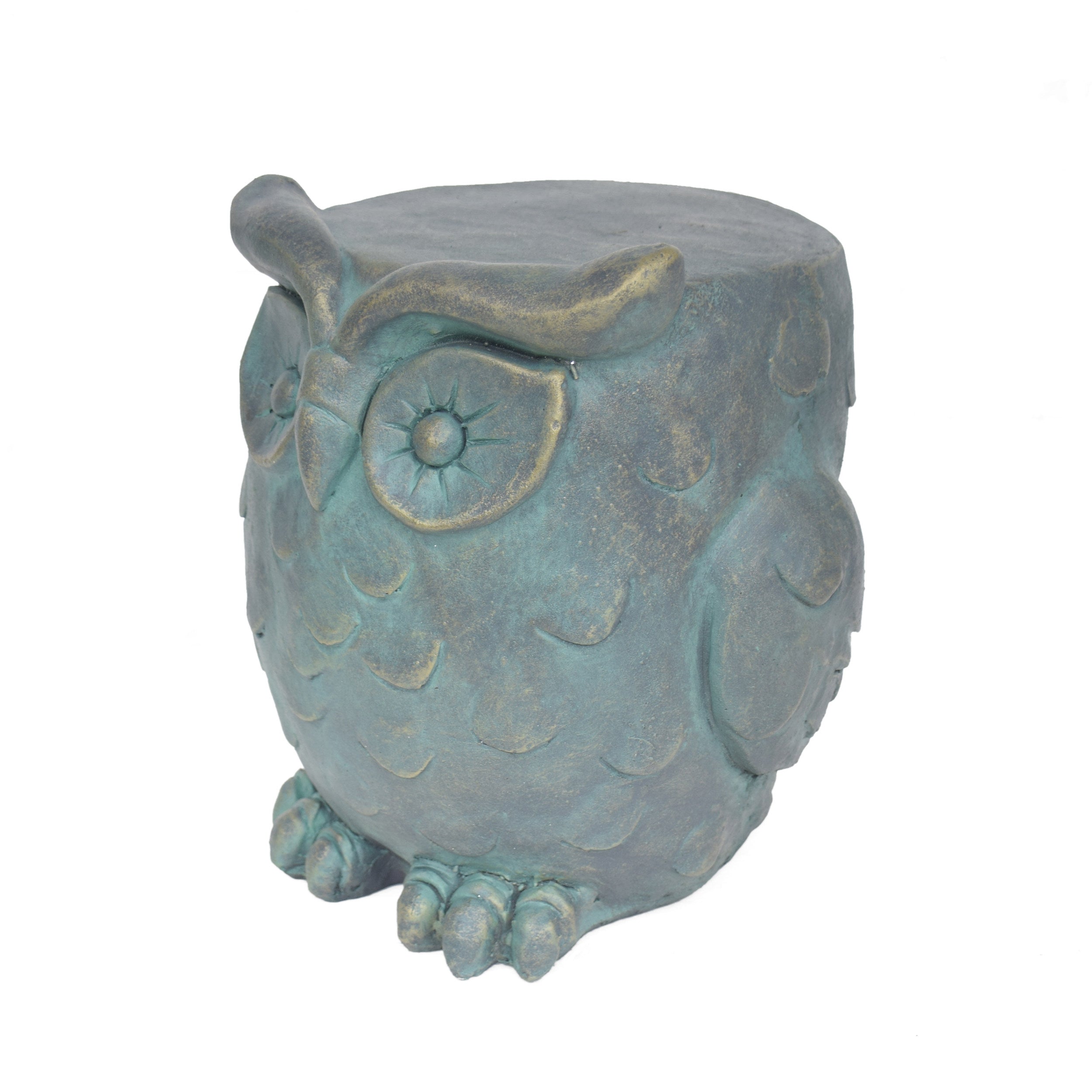 Outdoor Lightweight Concrete Owl Stool