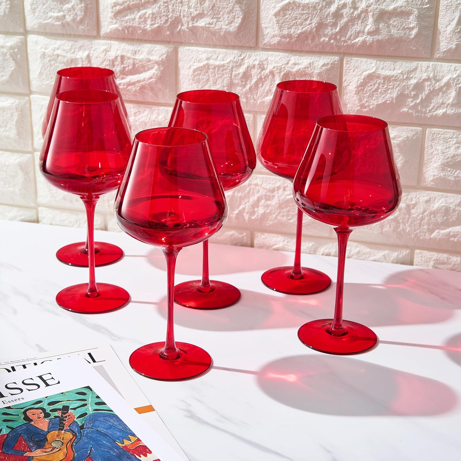 Stagioni Stemmed Wine Glassware, Set of 6