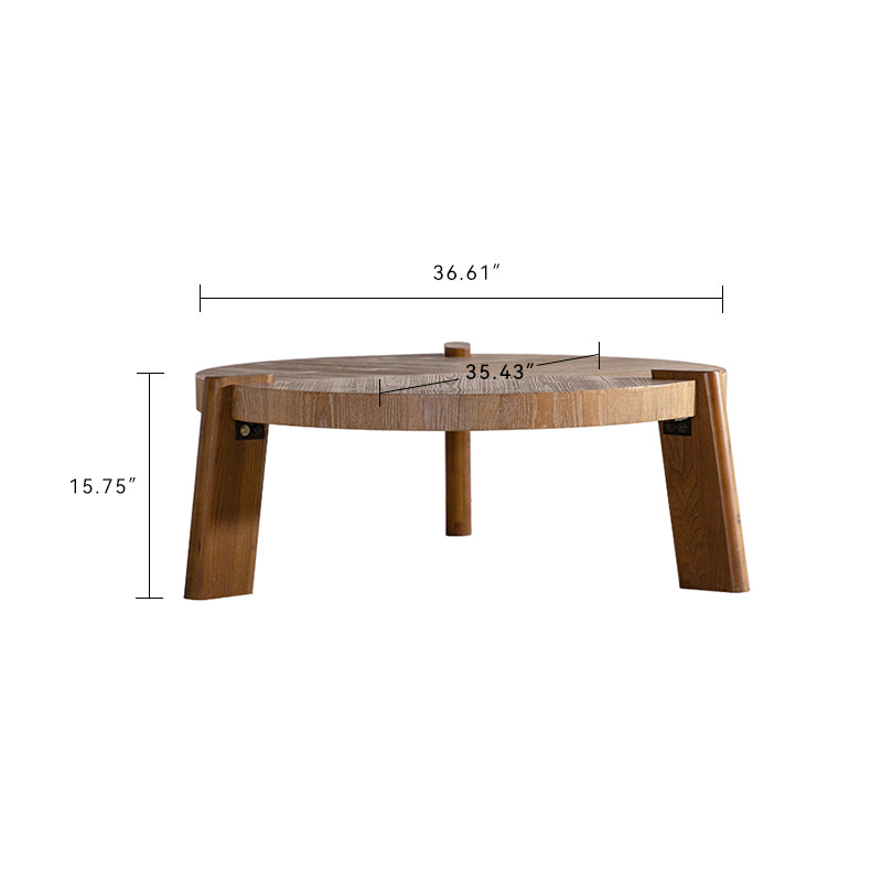 Wood Round Coffee Table