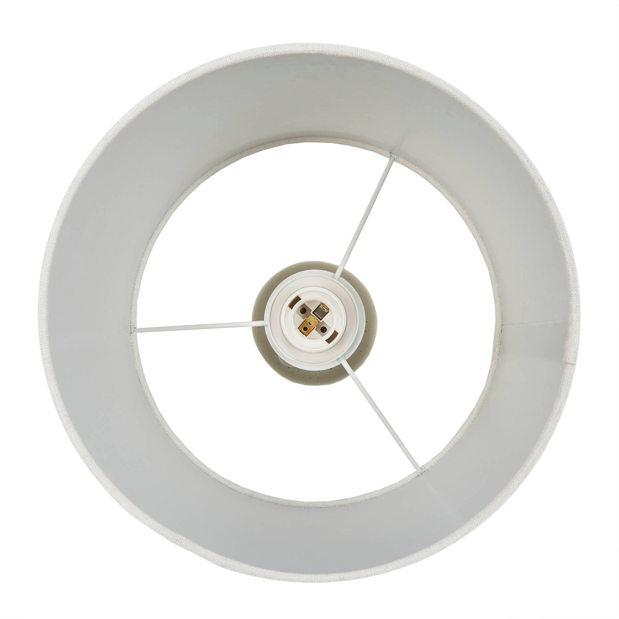 16" Ceramic Table Lamp with Drum Shade