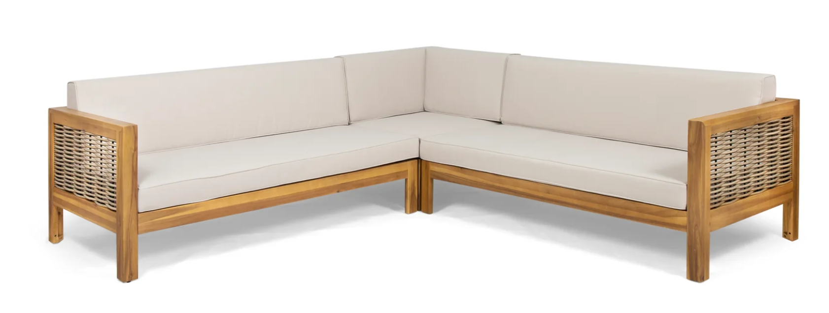 3-Piece Outdoor Seating Set with Corner Seat, Left Arm and Right Arm Sofa