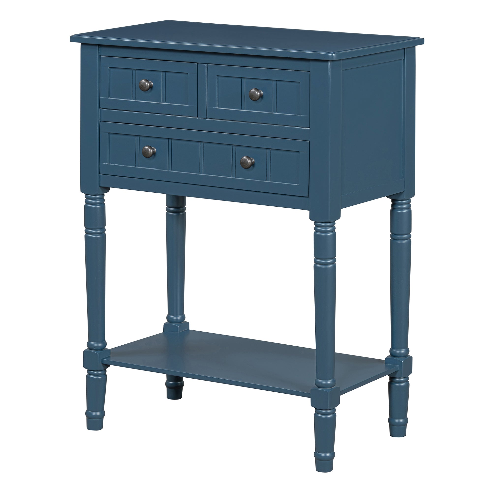Conquest Narrow Console Table with 3 Drawers and Bottom Shelf - Pier 1