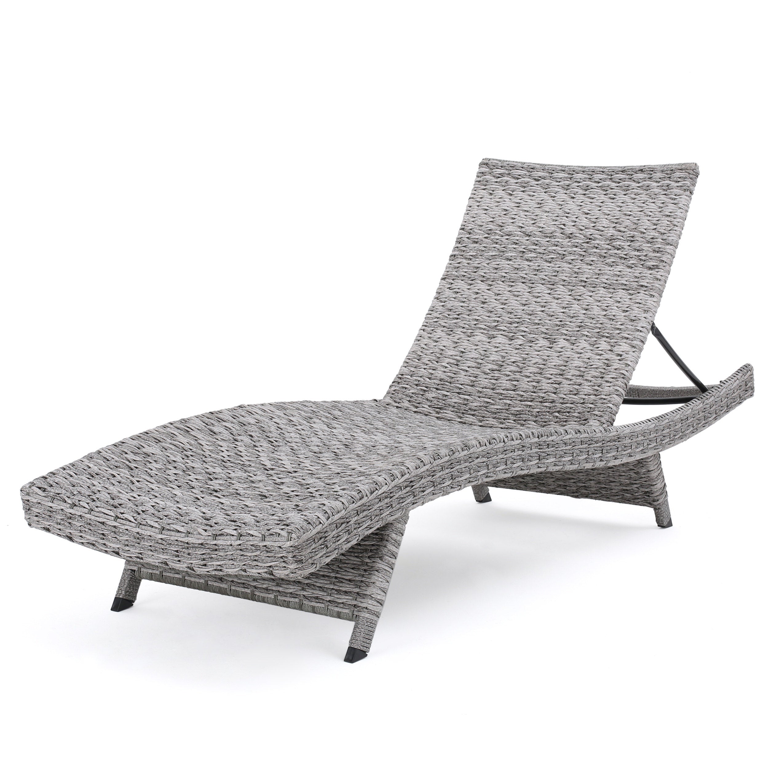 Crete Wicker Chaise Lounge, Set of 2